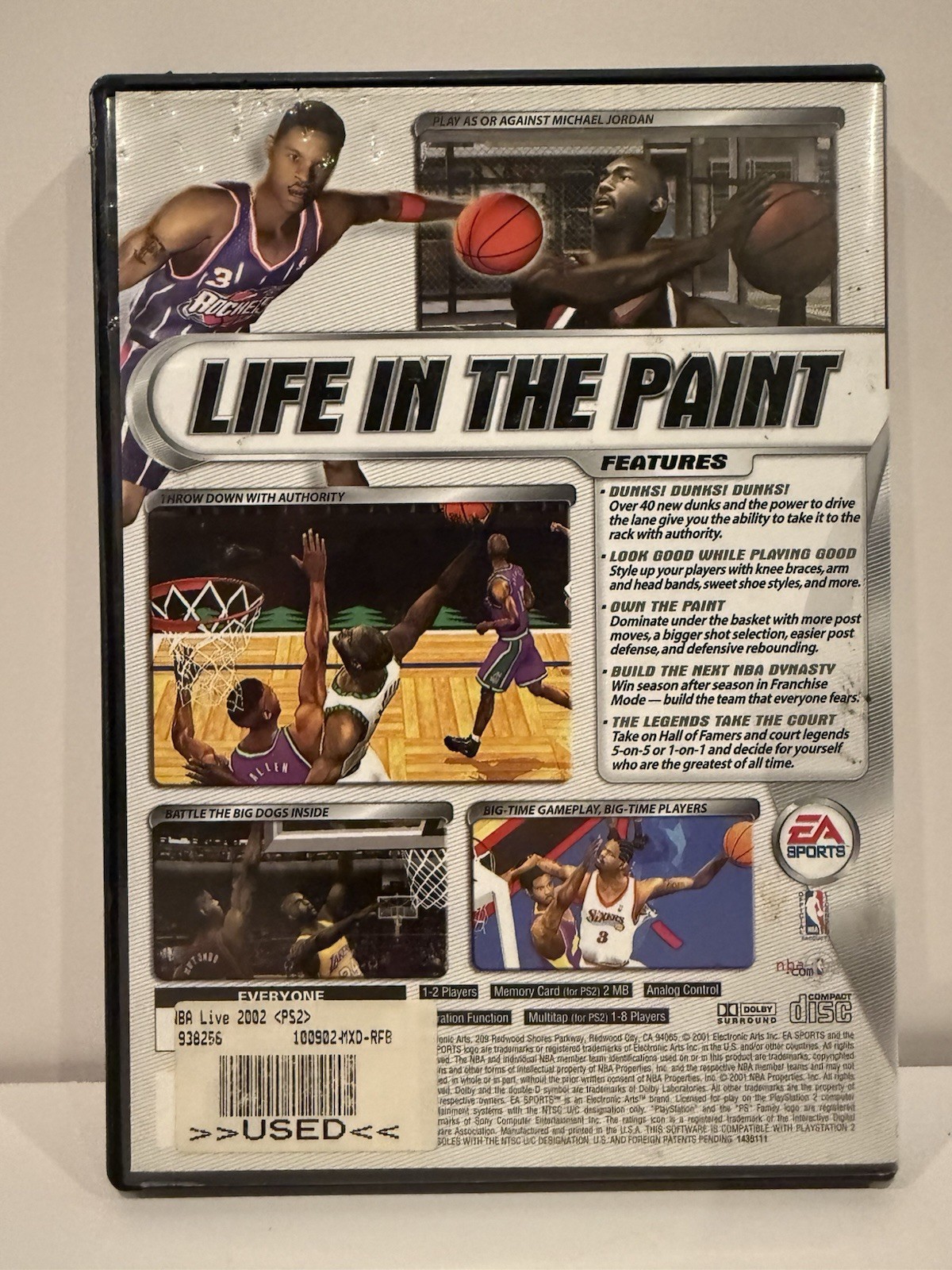 NBA Live 2002 (Sony PlayStation 2, 2001) – CIB Complete – Tested