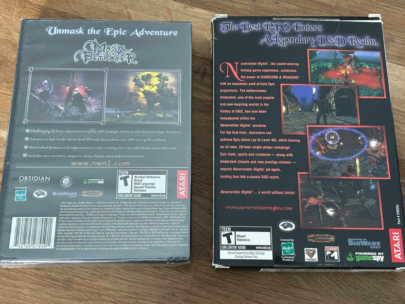 2 PC GAMES 1 SEALED NWN Hordes of the Underdark & NWN 2 Mask of the Betrayer