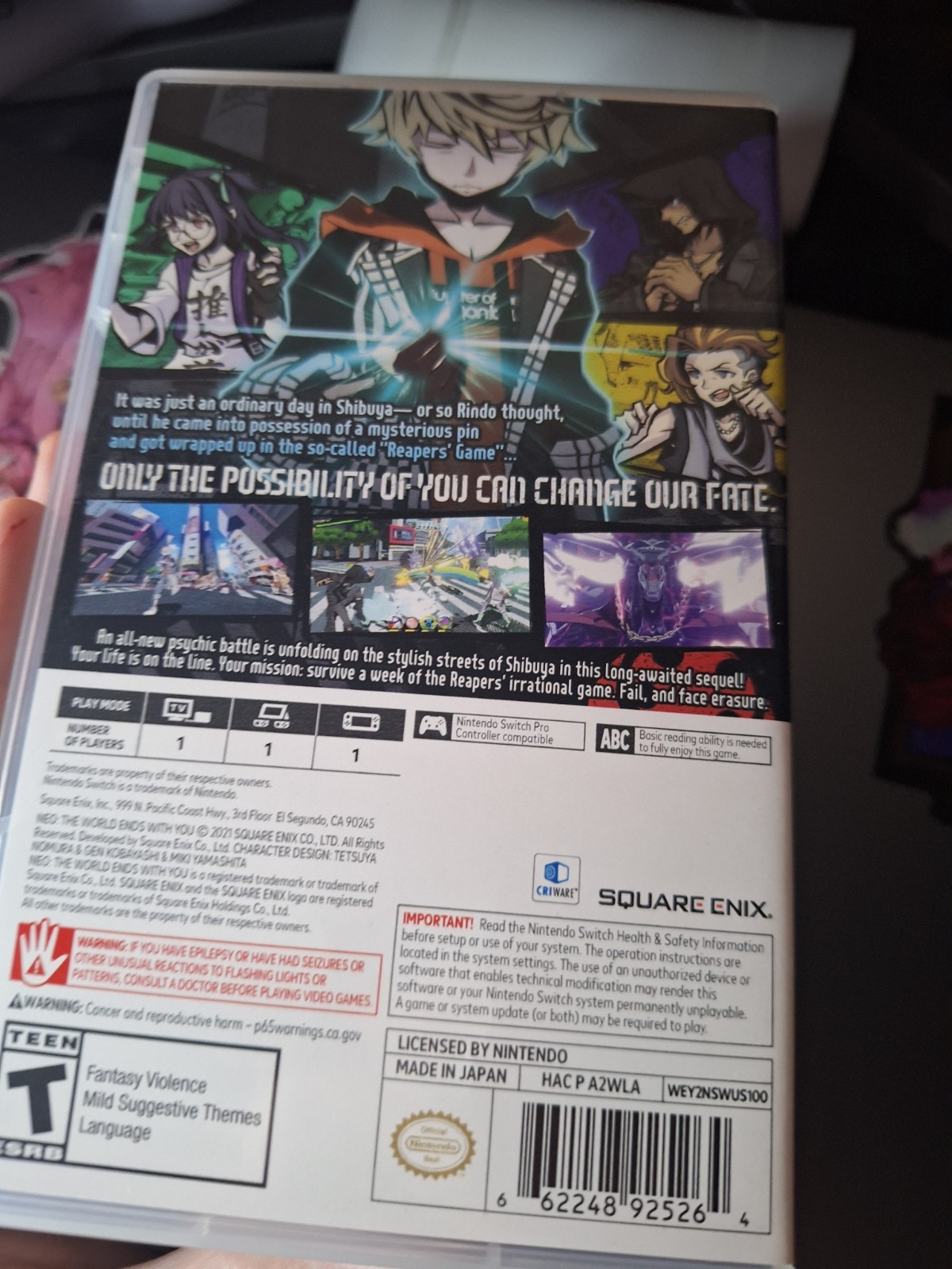 Neo the World Ends with You Nintendo Switch Region-Free US Release