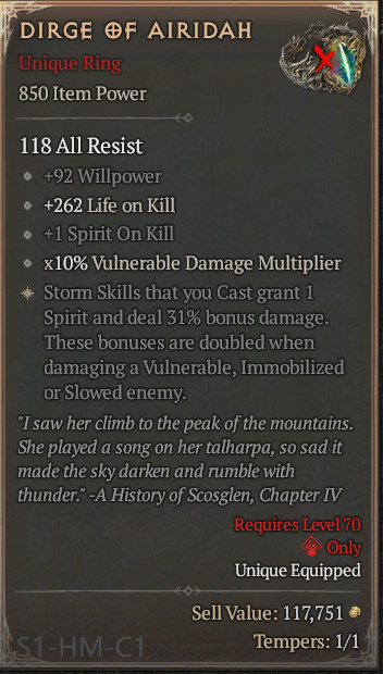 🔥 Diablo 4 Season 14 🔥 Dirge of Airidah 1 / 4 GA