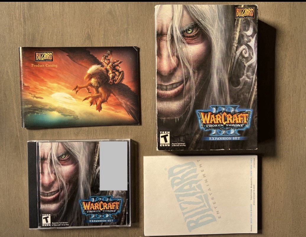 Warcraft III Frozen Throne Expansion Set PC Big Box Blizzard Catalog Used