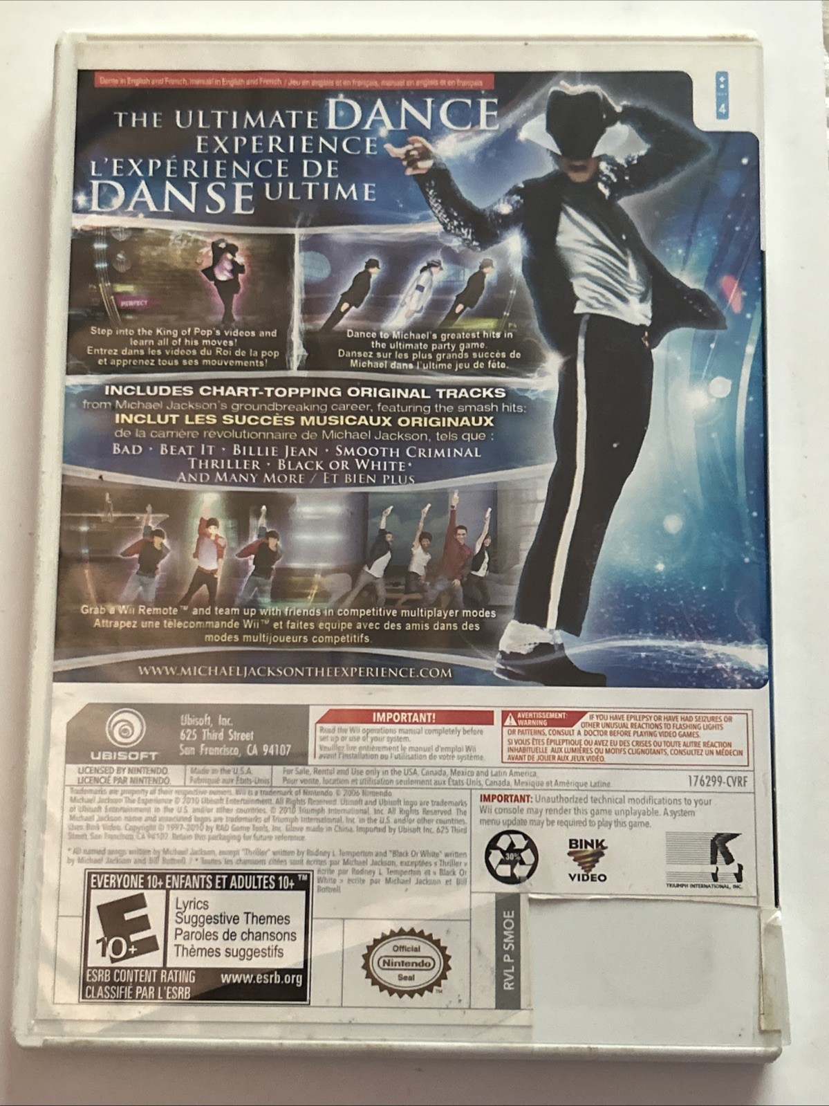 Michael Jackson the Experience – Nintendo Wii