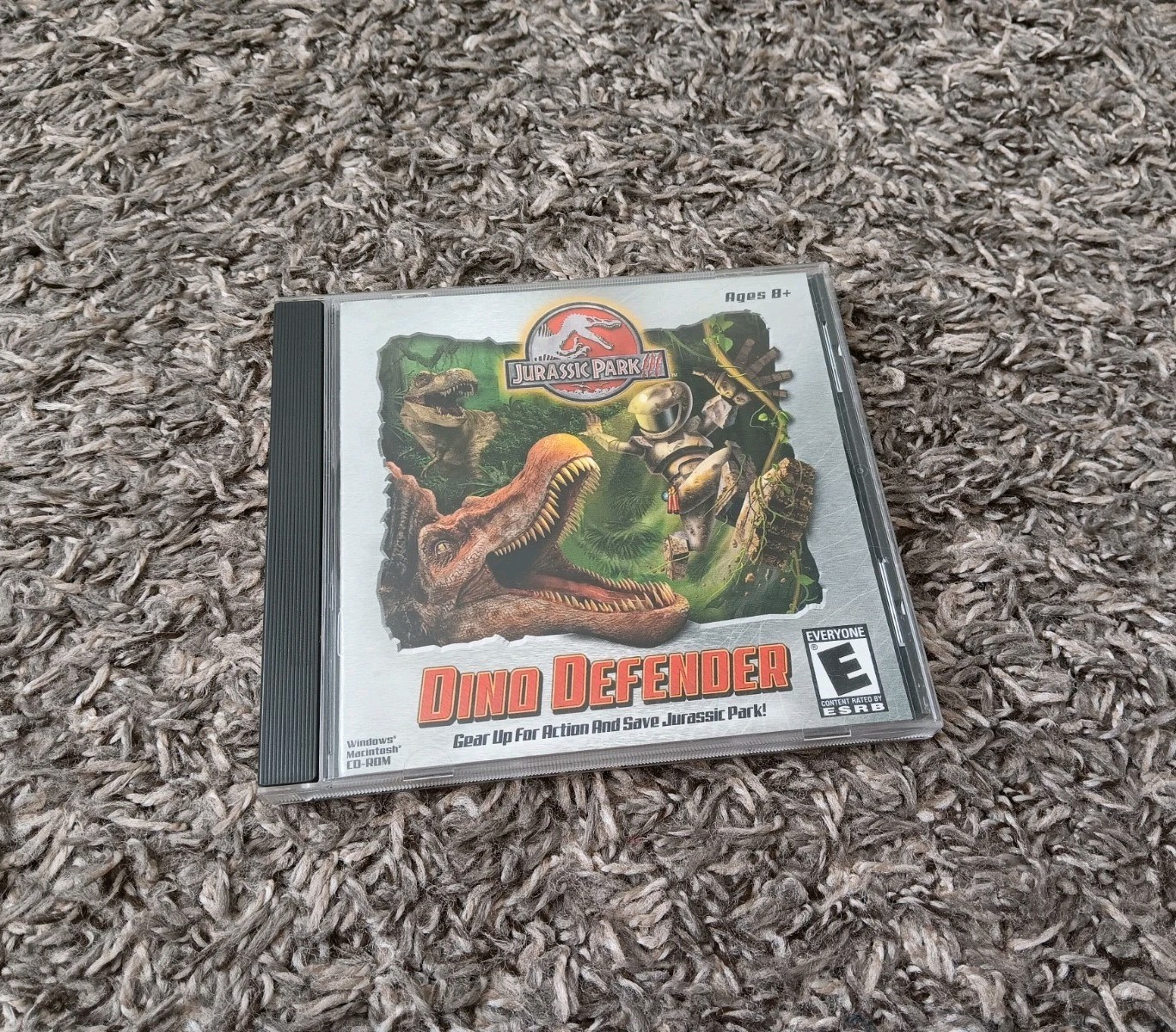 Jurassic Park III Dino Defender JP 3 Windows & Mac, 2001 PC Video Game Dinosaur