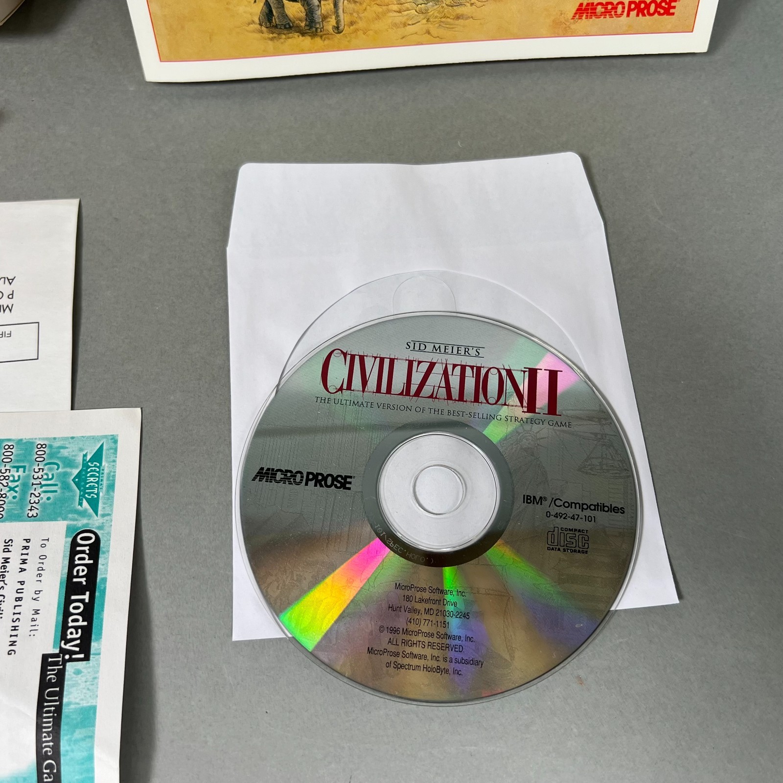 COMPLETE Sid Meier’s Civilization II Big Box PC VTG 1996 IBM CD-ROM CIB w/ Chart