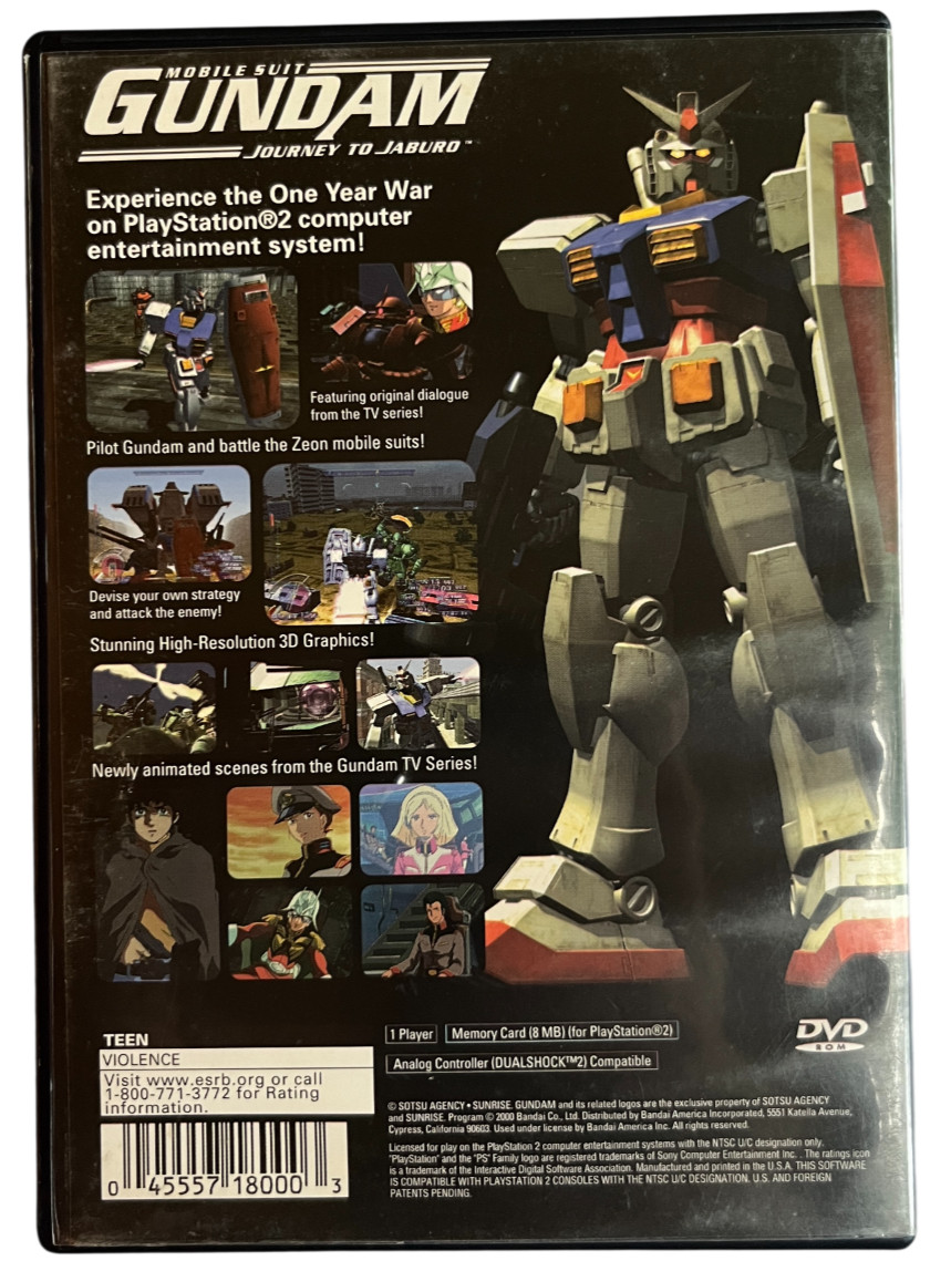 Mobile Suit Gundam: Journey to Jaburo (Sony PlayStation 2, 2001 PS2) – Tested