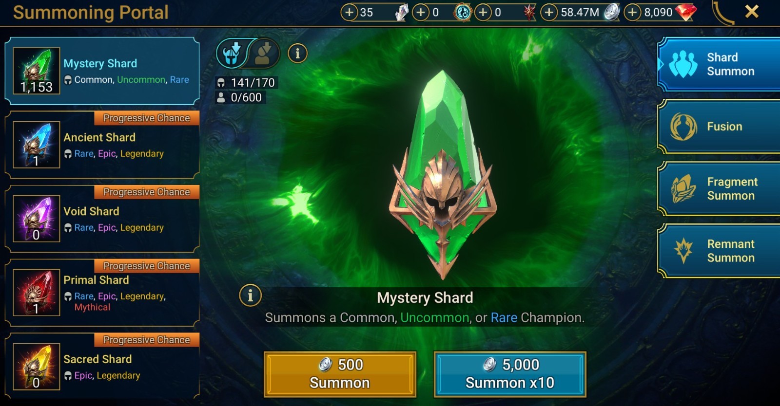 Raid Shadow Legends | Starter acc with Klaazag : 93k energy / 26 Legendary hero