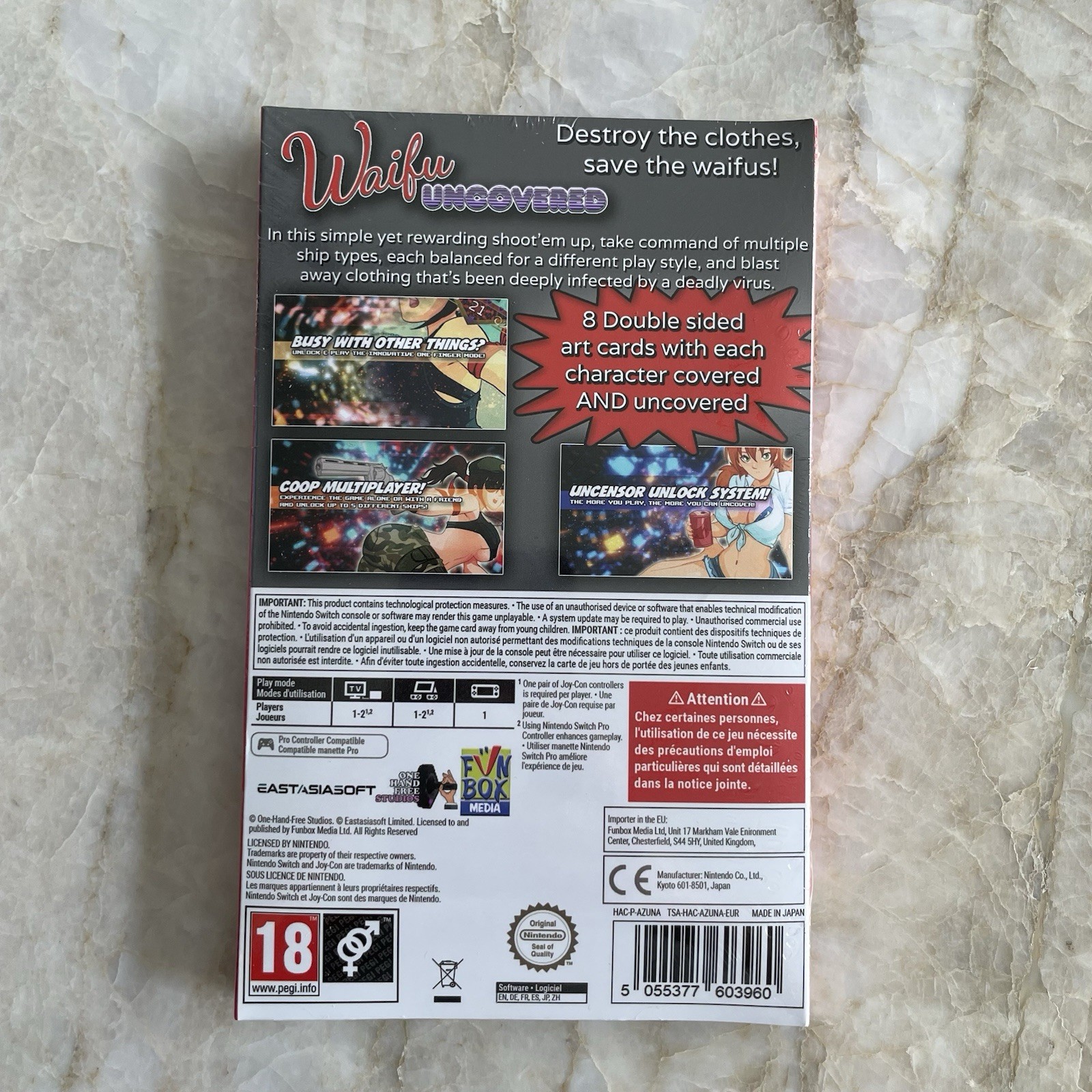 WAIFU UNCOVERED NEW FACTORY SEALED 2020 Authentic Region Free Nintendo Switch