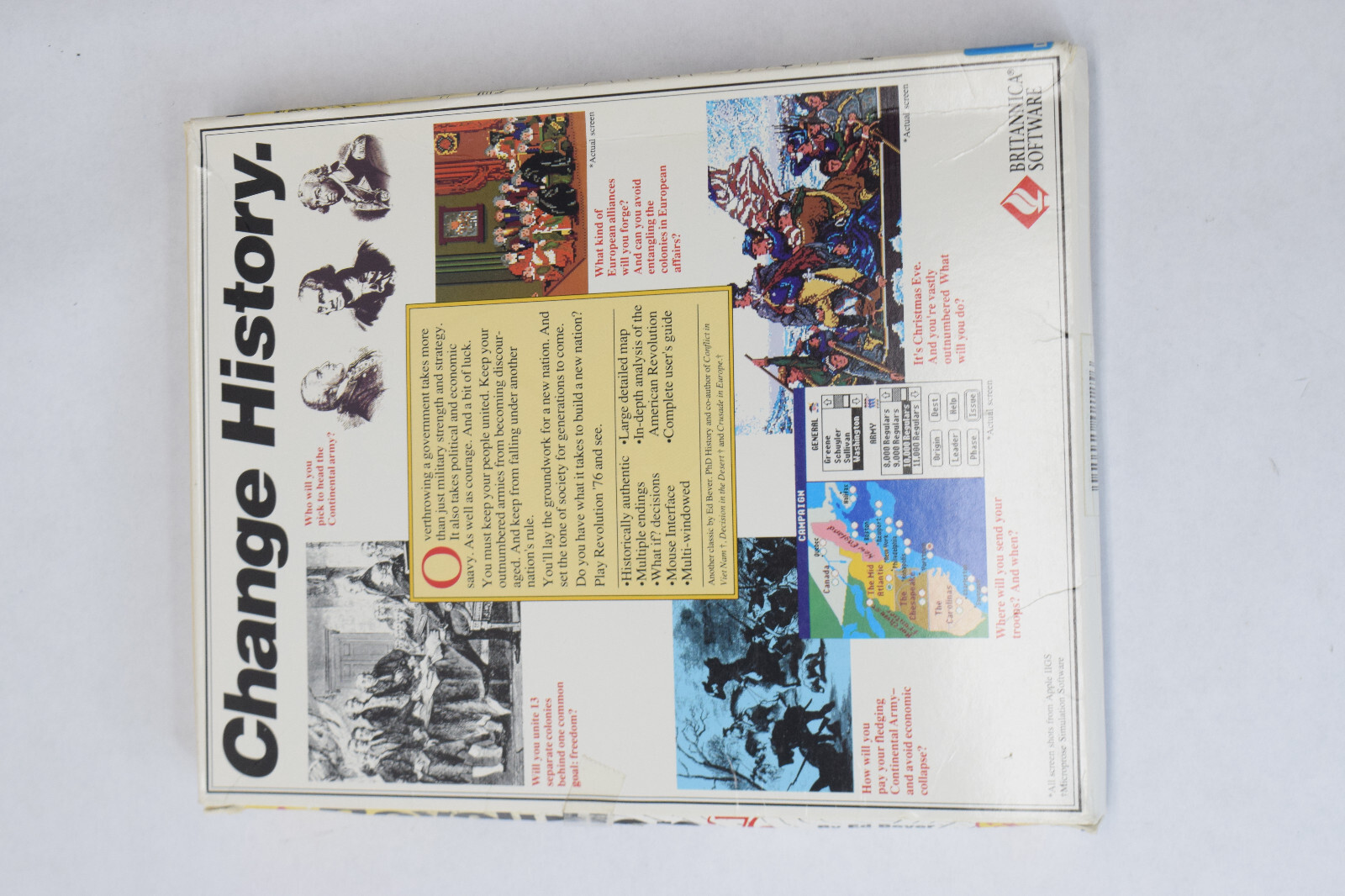 Revolution 76 Britannica 3.5″ 5.25″ Floppy Big Box IBM PC DOS Game