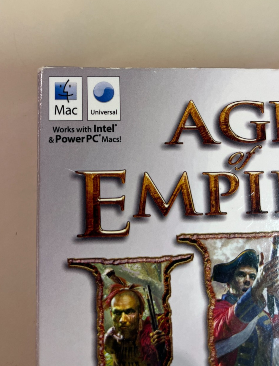 New Old Stock – Age of Empires III 3 MAC MacSoft Macintosh DVD-ROM Big Box, READ
