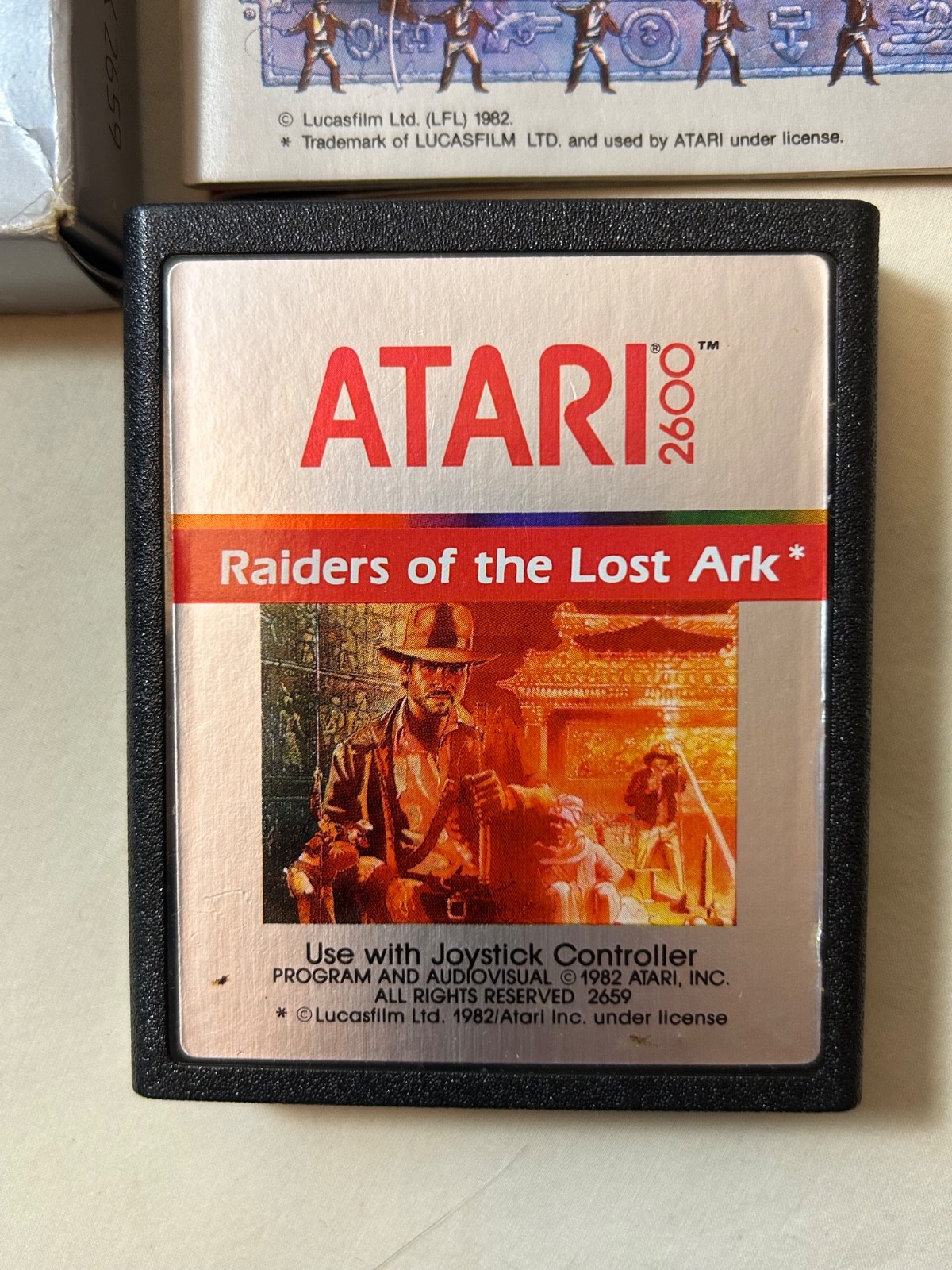 Raiders of the lost ark (Atari 2600, 1982) Game Cartridge (UNTESTED)