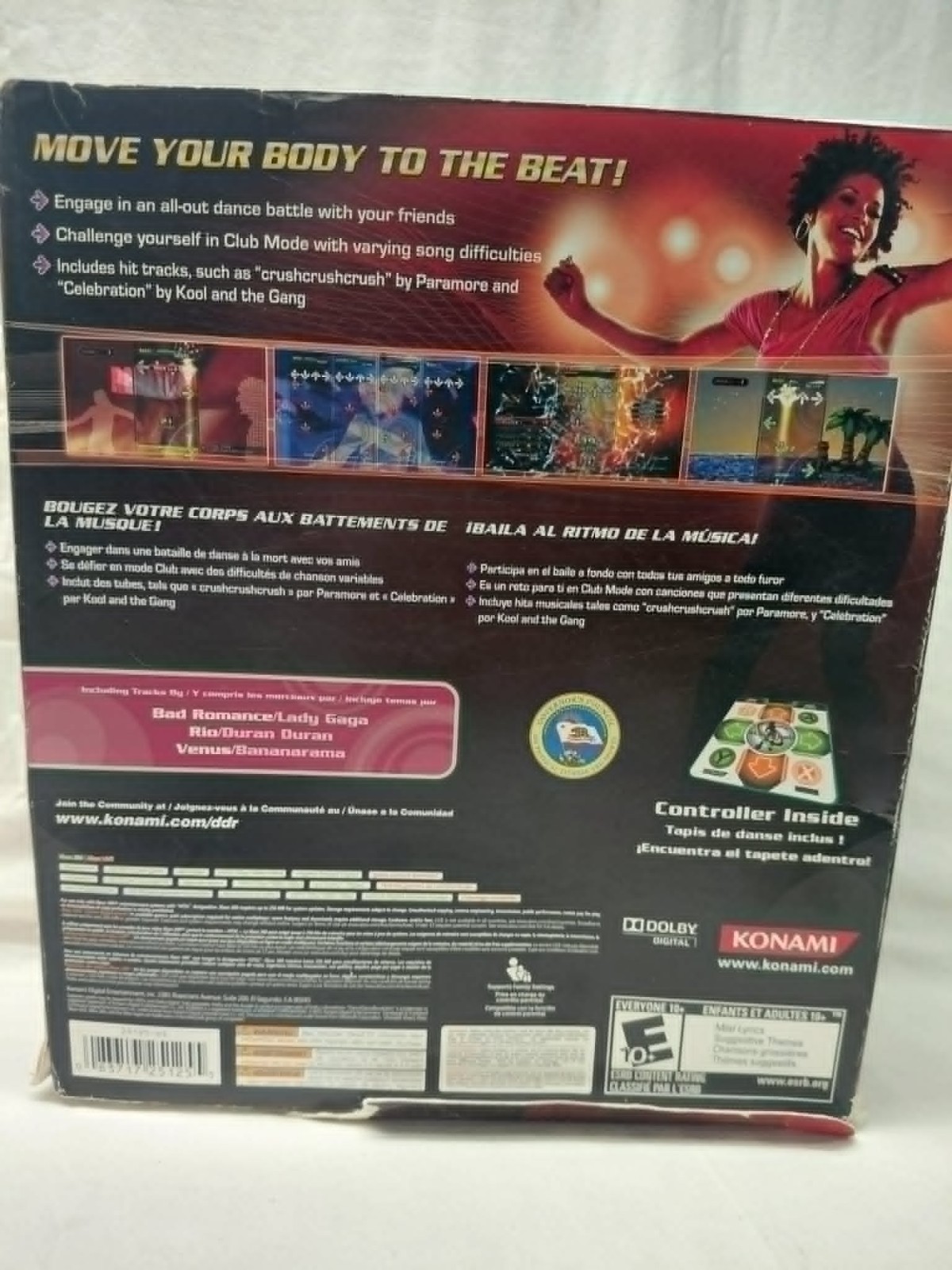 Dance Dance Revolution DDR Pad Controller & Game Bundle Xbox 360 TESTED