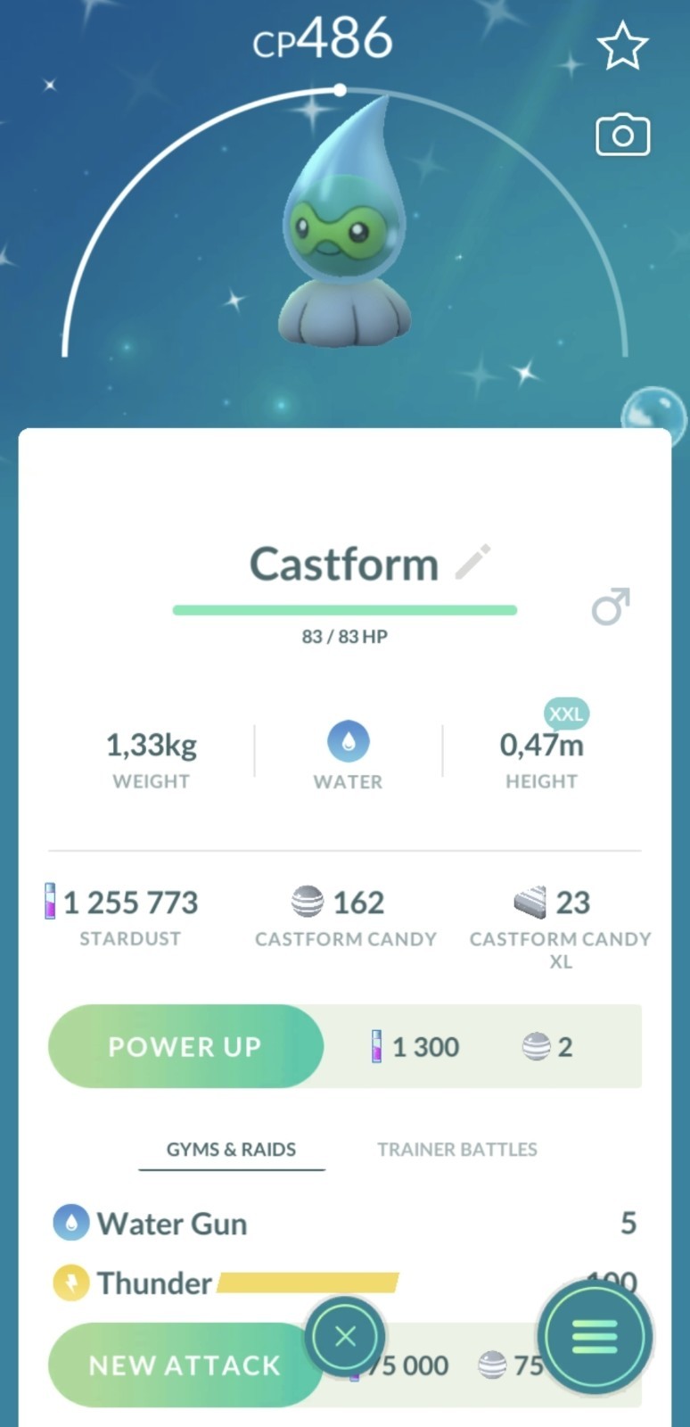 Pokémon🔄Trade🔄Go Shiny Castform (Rainy) XXL ✨