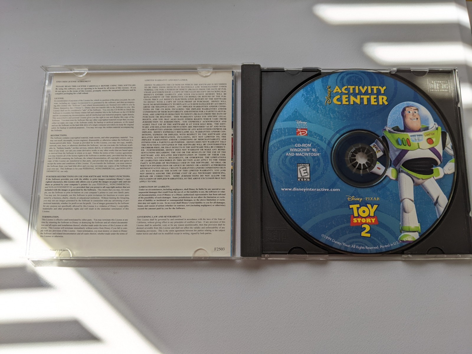 Disney Toy Story 2 Activity Center CD-ROM, Win95/Mac
