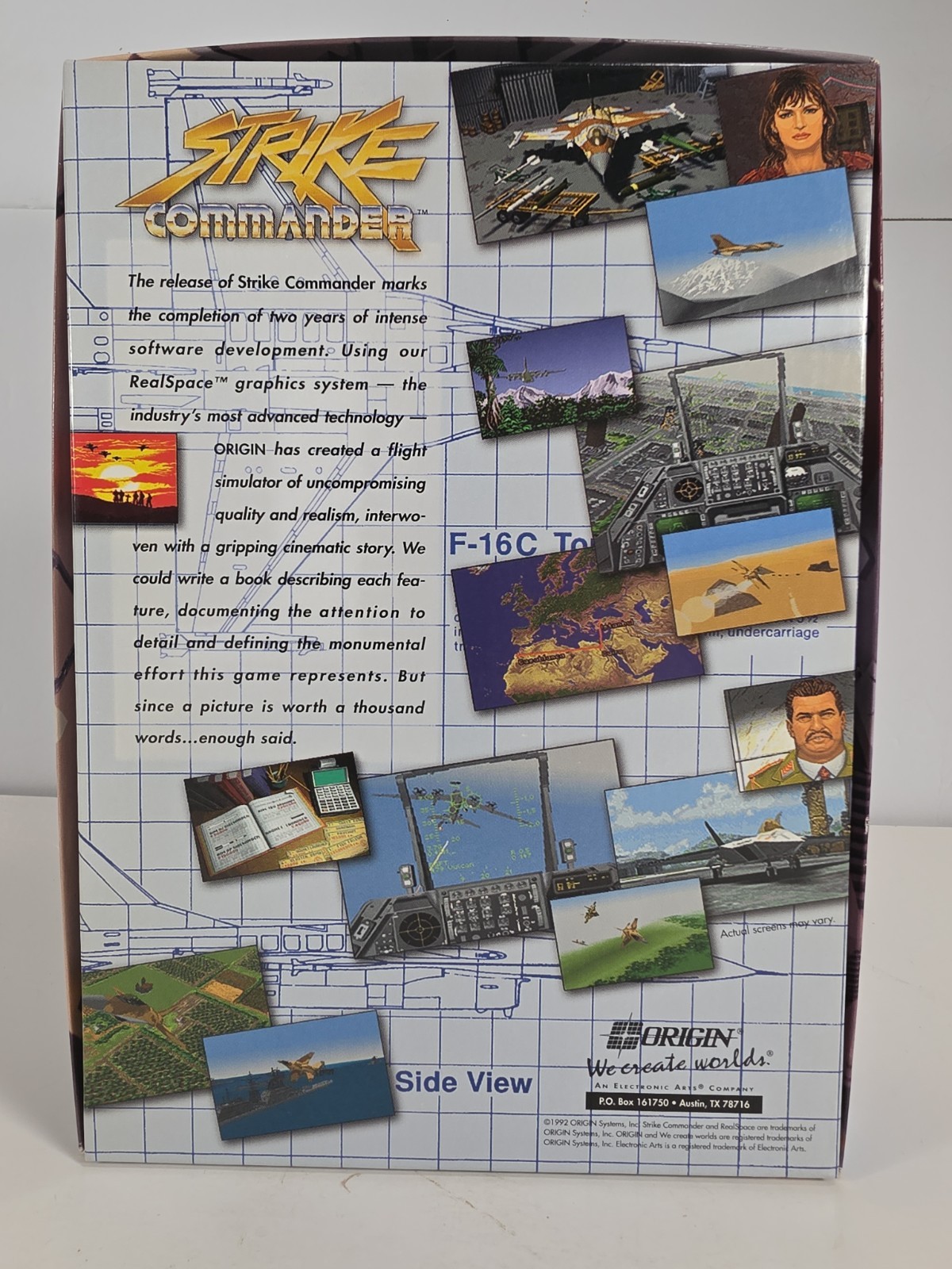 Strike Commander (1992) Origin – Vintage Big Box PC Game 3.5″ Disks – VG+