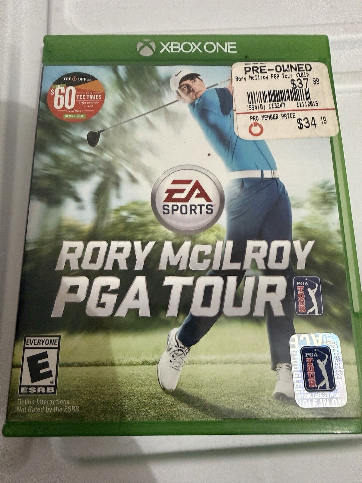 EA Sports Rory McIlroy PGA Tour Xbox One Online Playability E Golf