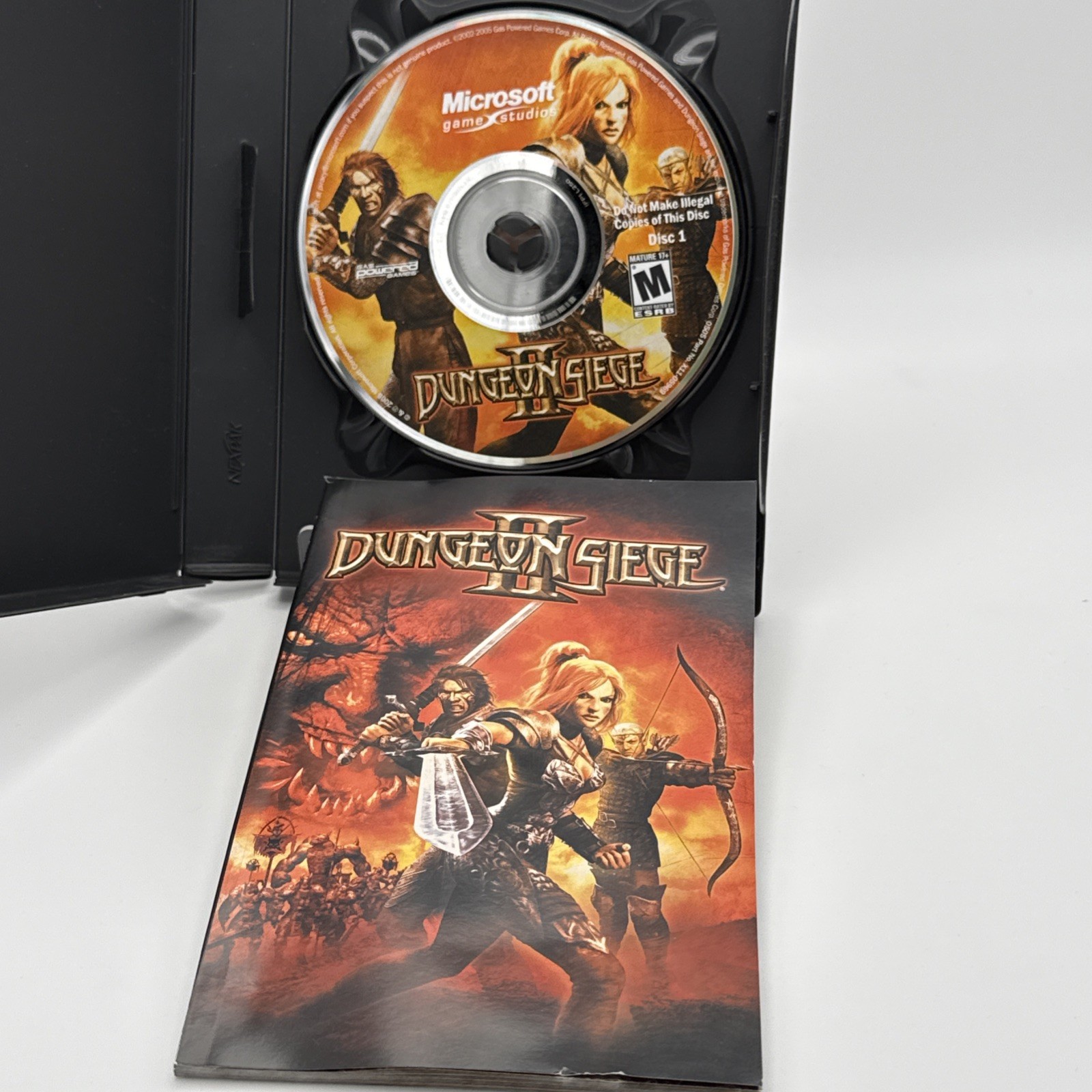 Dungeon Siege II PC 2005 Microsoft Mature Role Playing RPG All Discs