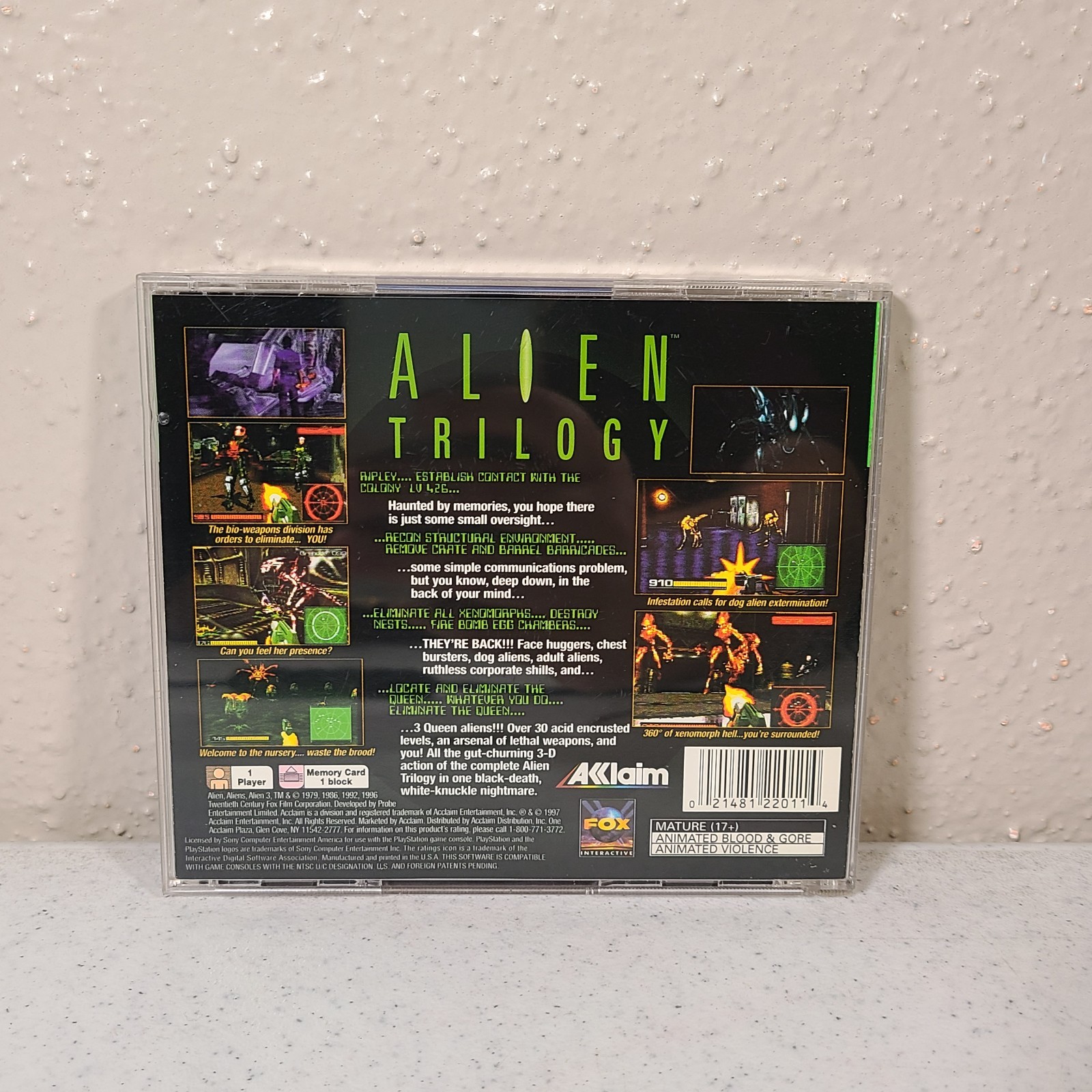 Alien Trilogy (Sony PlayStation 1, 1996) Complete Tested And Working