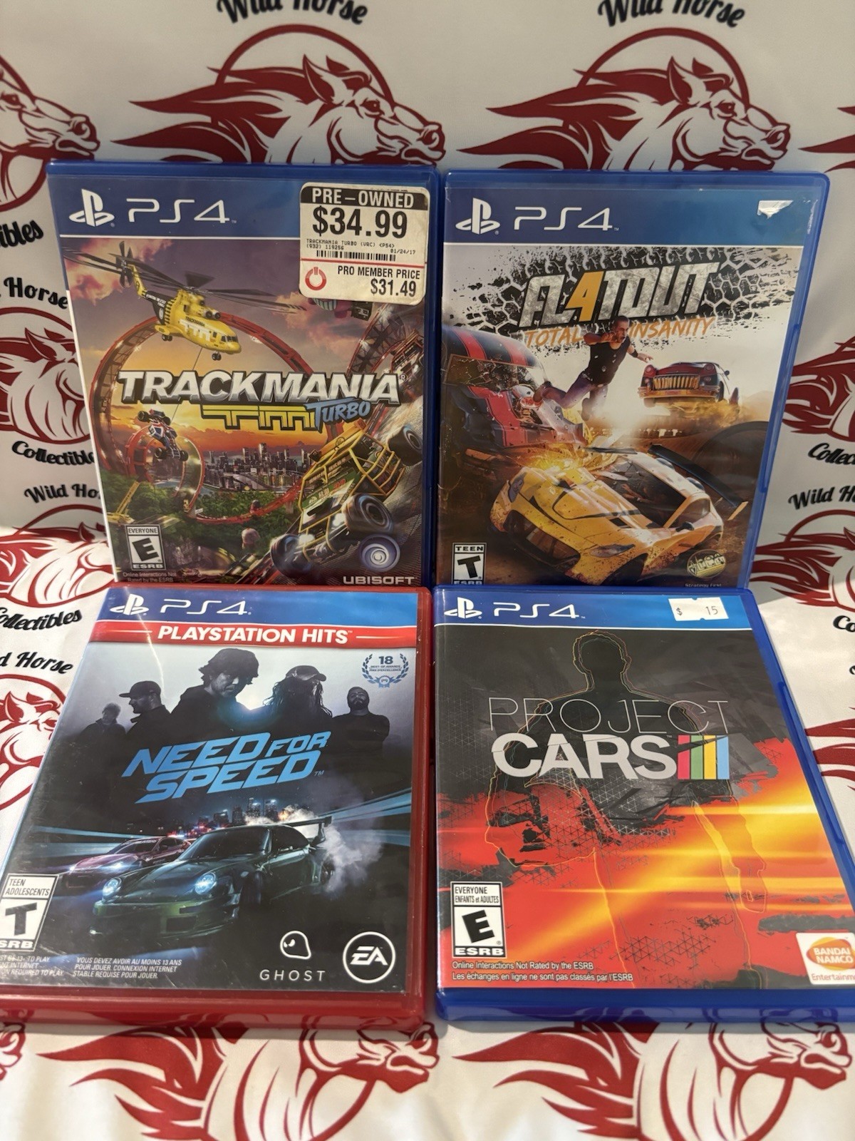 FlatOut 4 + Project Cars + Need for Speed + Trackmania Turbo PlayStation 4 PS4