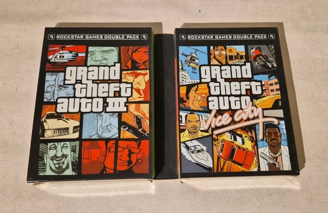 Xbox Grand Theft Auto Bundle Pack (2003) Vice City + GTA 3 III Factory Sealed
