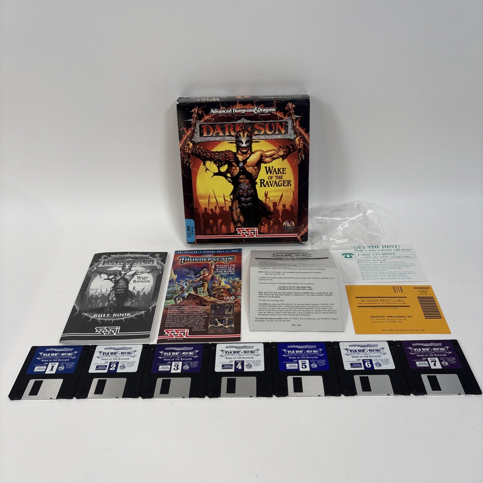 Advanced Dungeons And Dragons Dark Sun Wake Of The Ravager Big Box 3.5″ Floppy