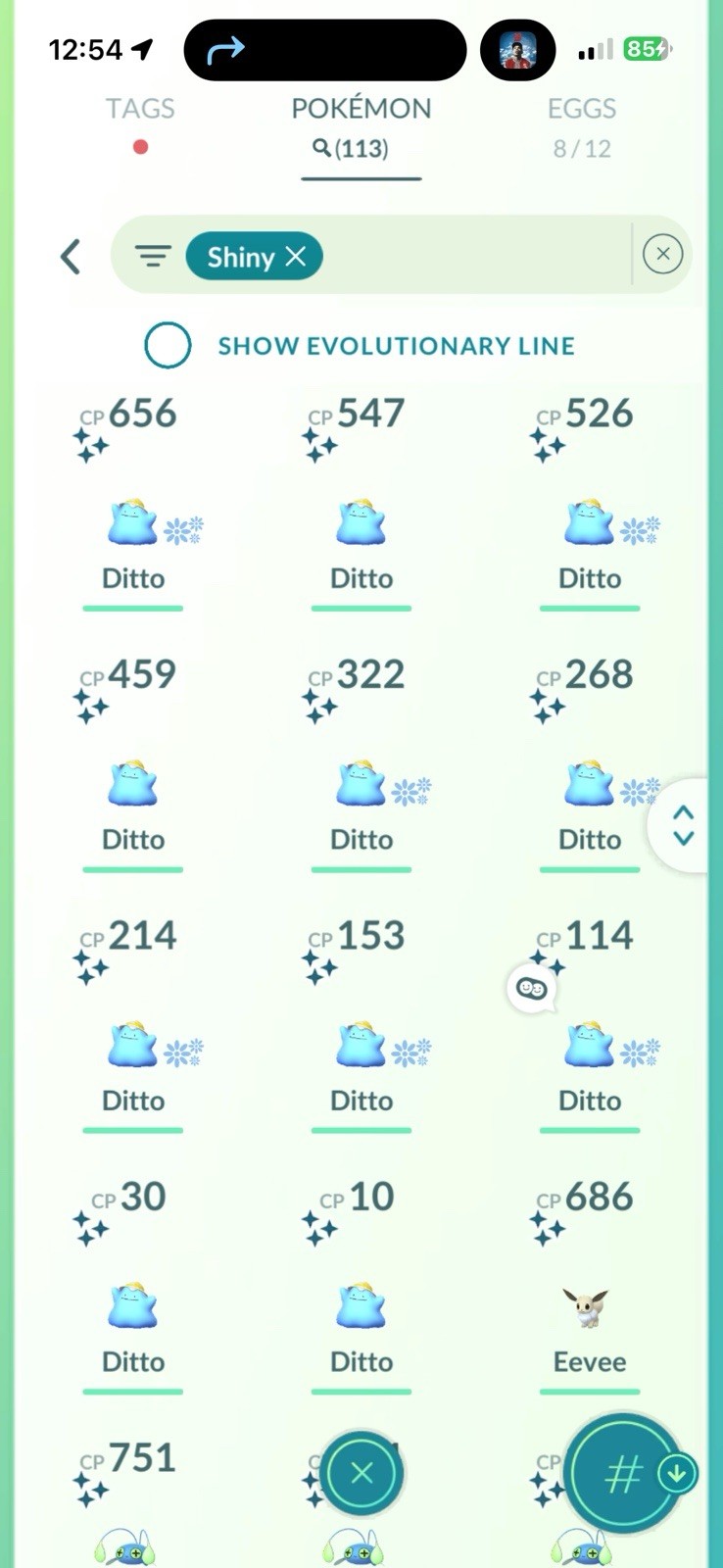Pokémon PTC GO | LVL 70 |113✨|10.3☄️ Charcadet, Bg Ditto X 9