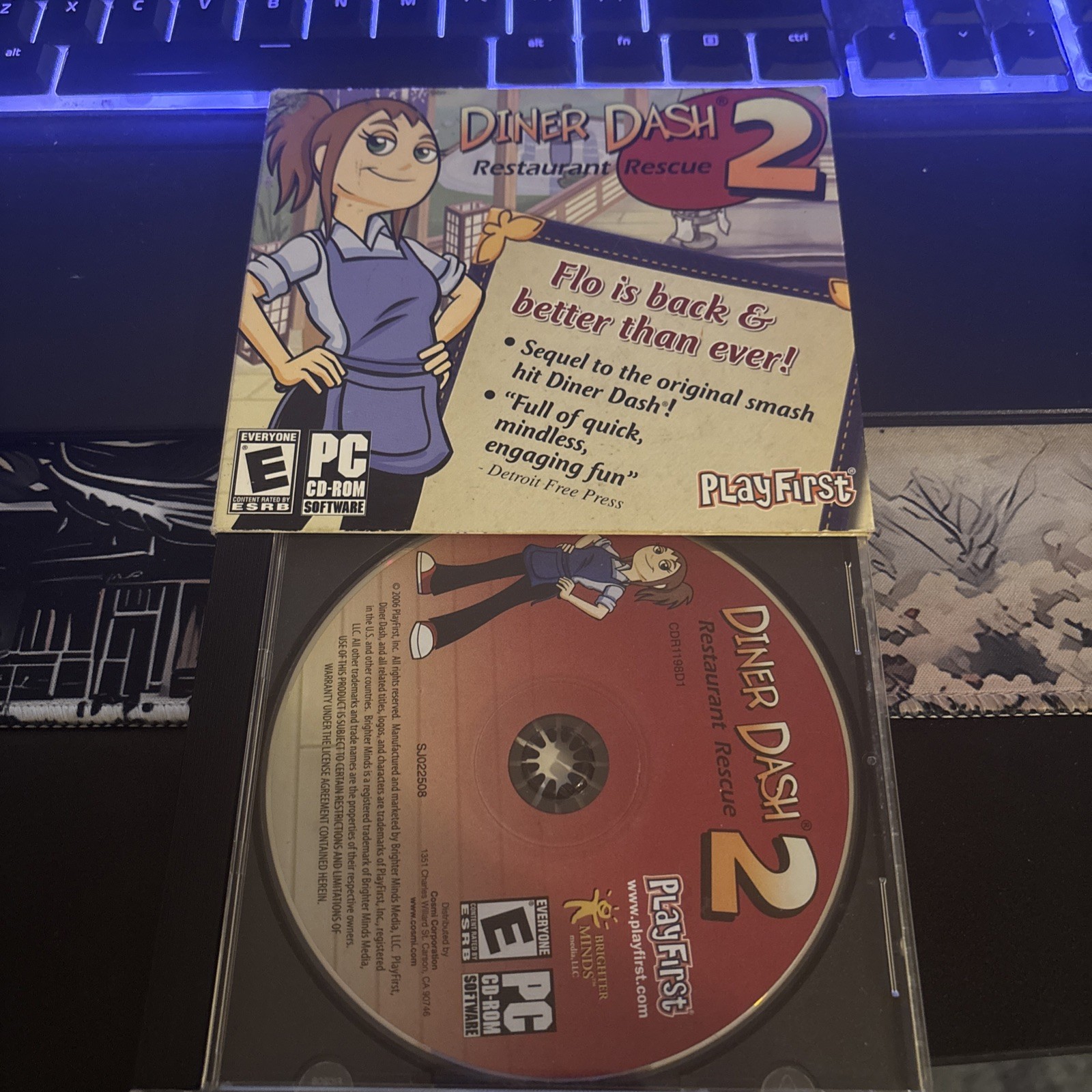 Diner Dash 2 Restaurant Rescue PC CD-ROM Game NEW 2006 Win PlayFirst Cooking SIM