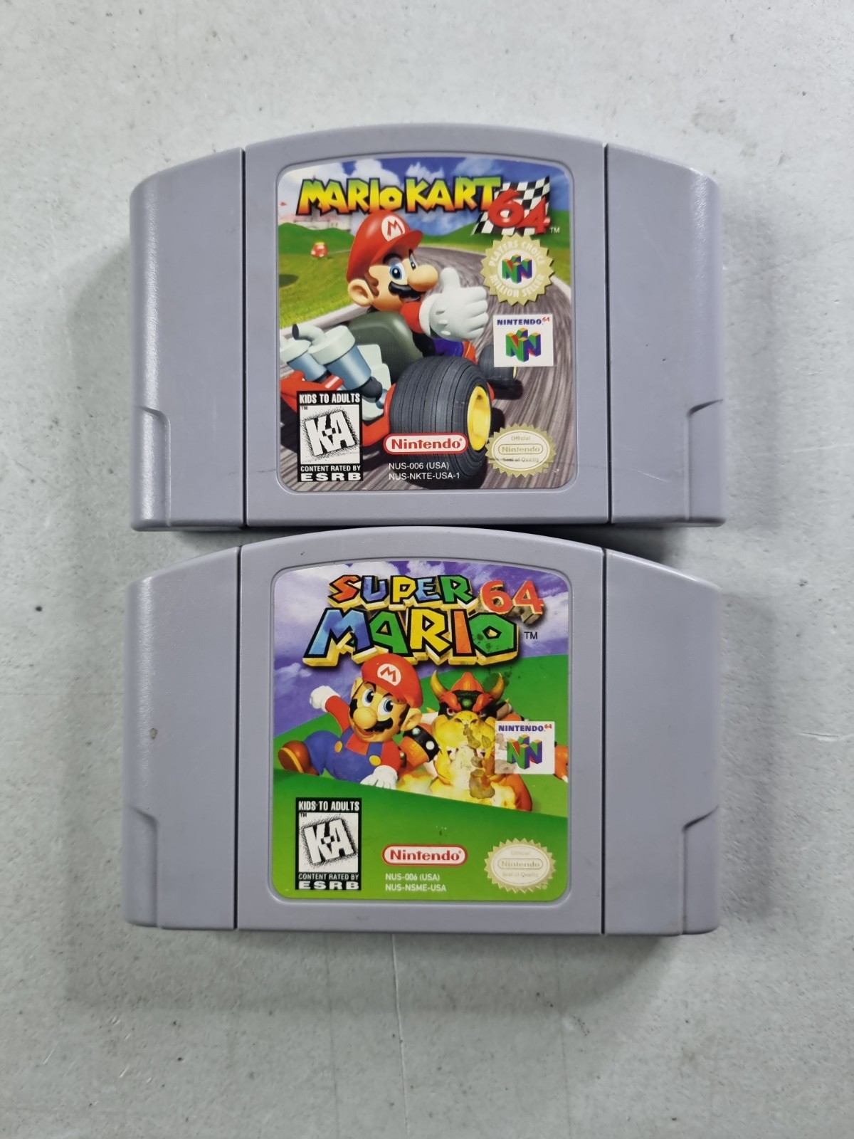 Super Mario 64 & Mario Kart (Nintendo 64, 1997) Authentic Cartridges Only N64