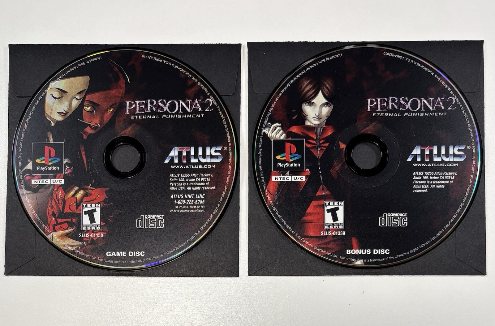 Persona 2: Eternal Punishment (Sony PlayStation 1 PS1, 2000) DISCS ONLY – TESTED