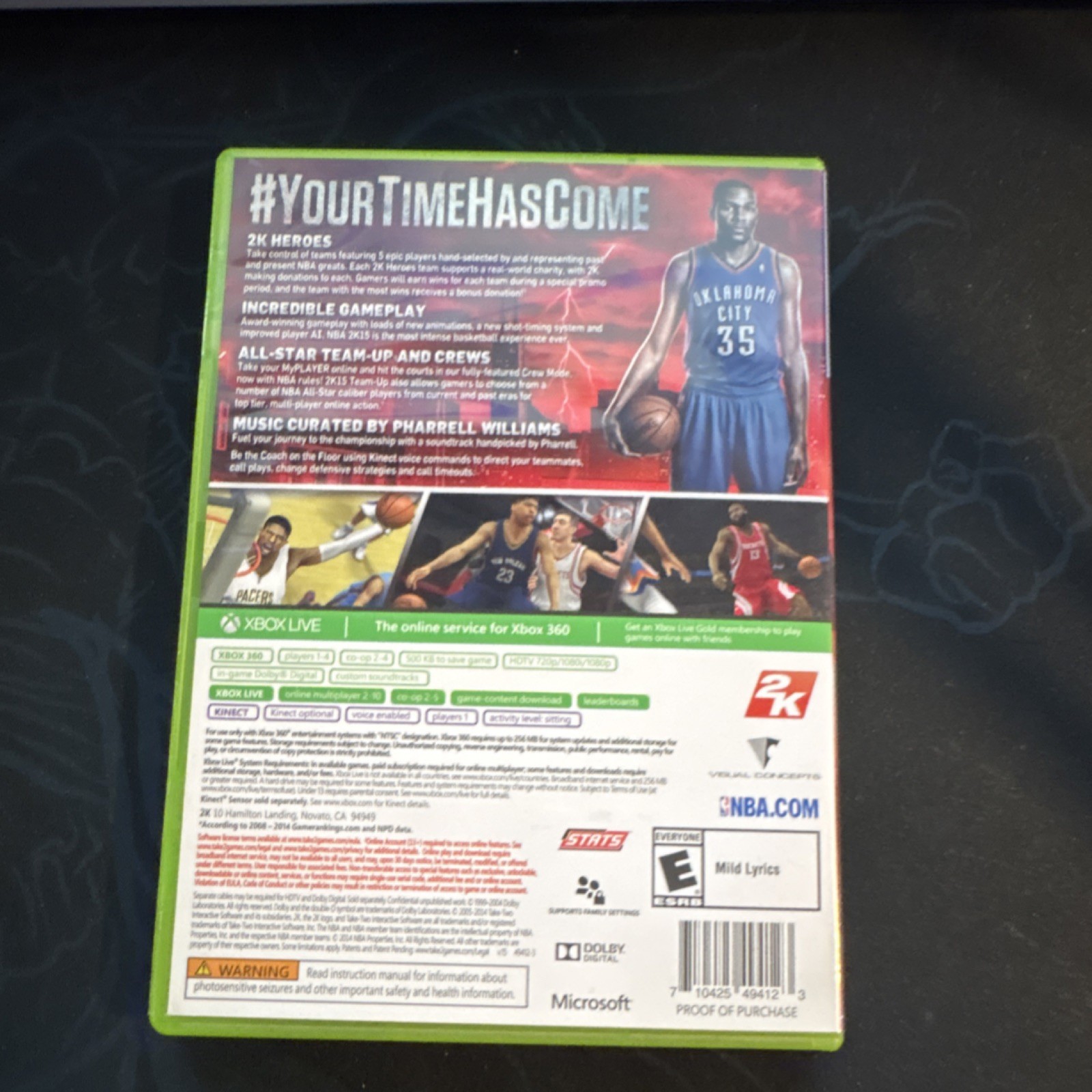 2K NBA 2K15 Xbox 360 2014 Multiplayer E NTSC-U/C Online Playability Kinect
