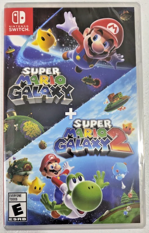 Super Mario Galaxy + Super Mario Galaxy 2 Switch New Sealed (US 2025 Platform)