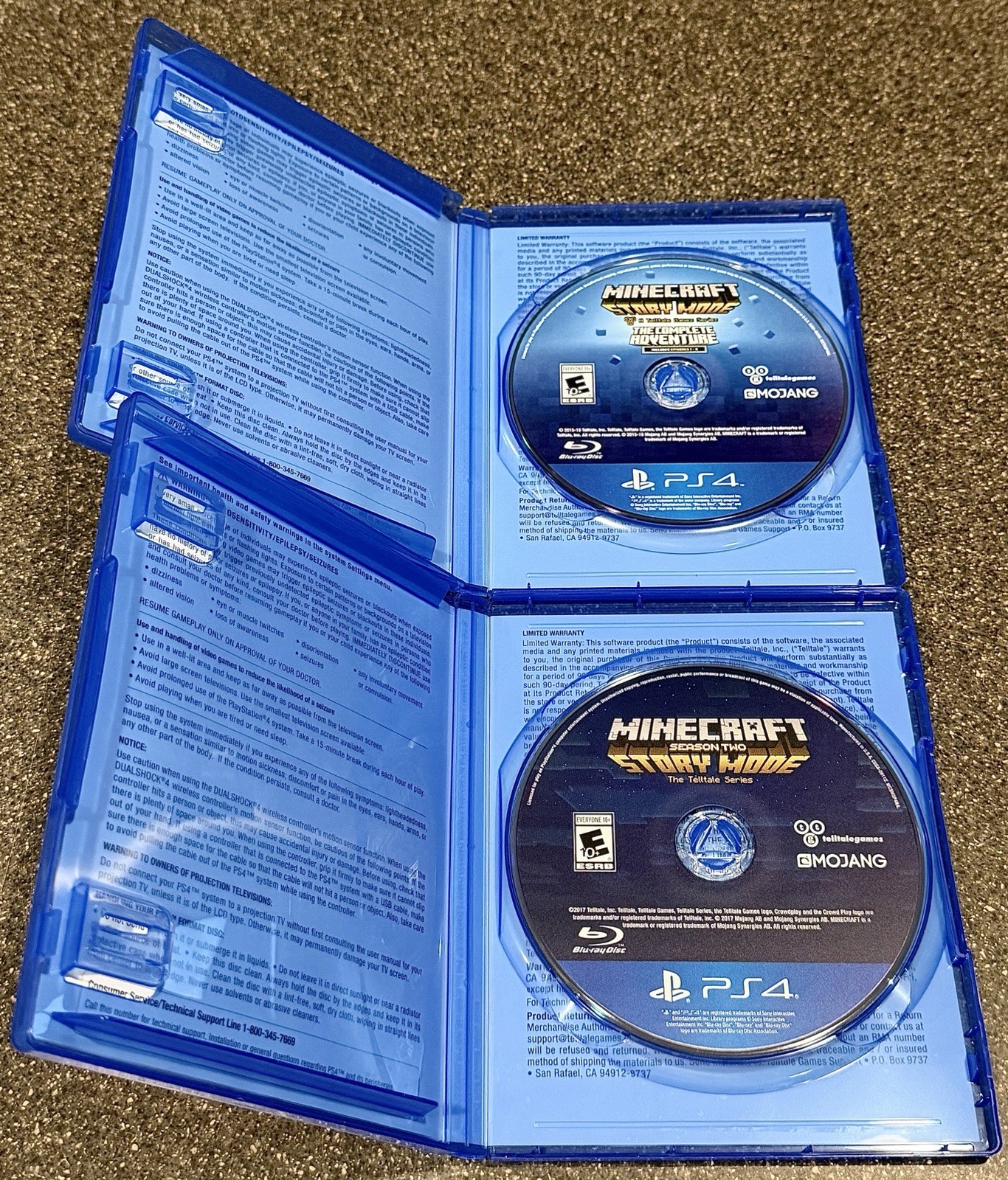 Minecraft Story Mode: The Complete Adventure/Season 2 for PlayStation 4 Bundle!!