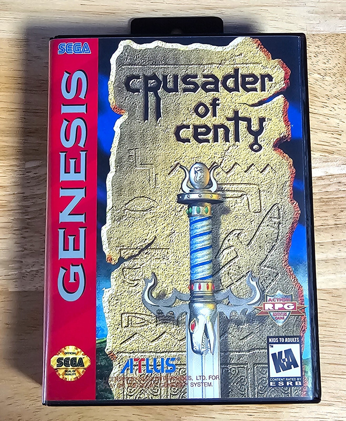 Crusader of Centy – 16 Bit Game Cartridge, Manual, and Case