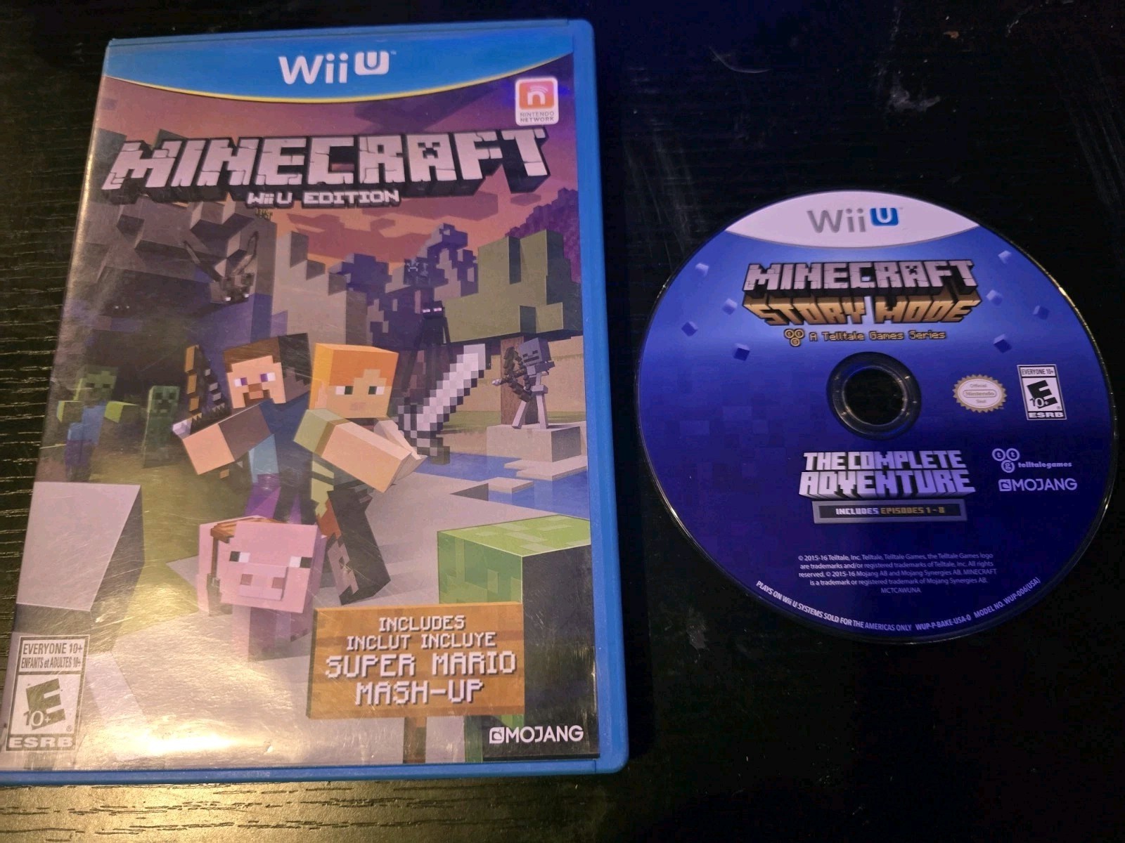 Wii U Minecraft Game CIB And Story Mode: The Complete Adventure Tested