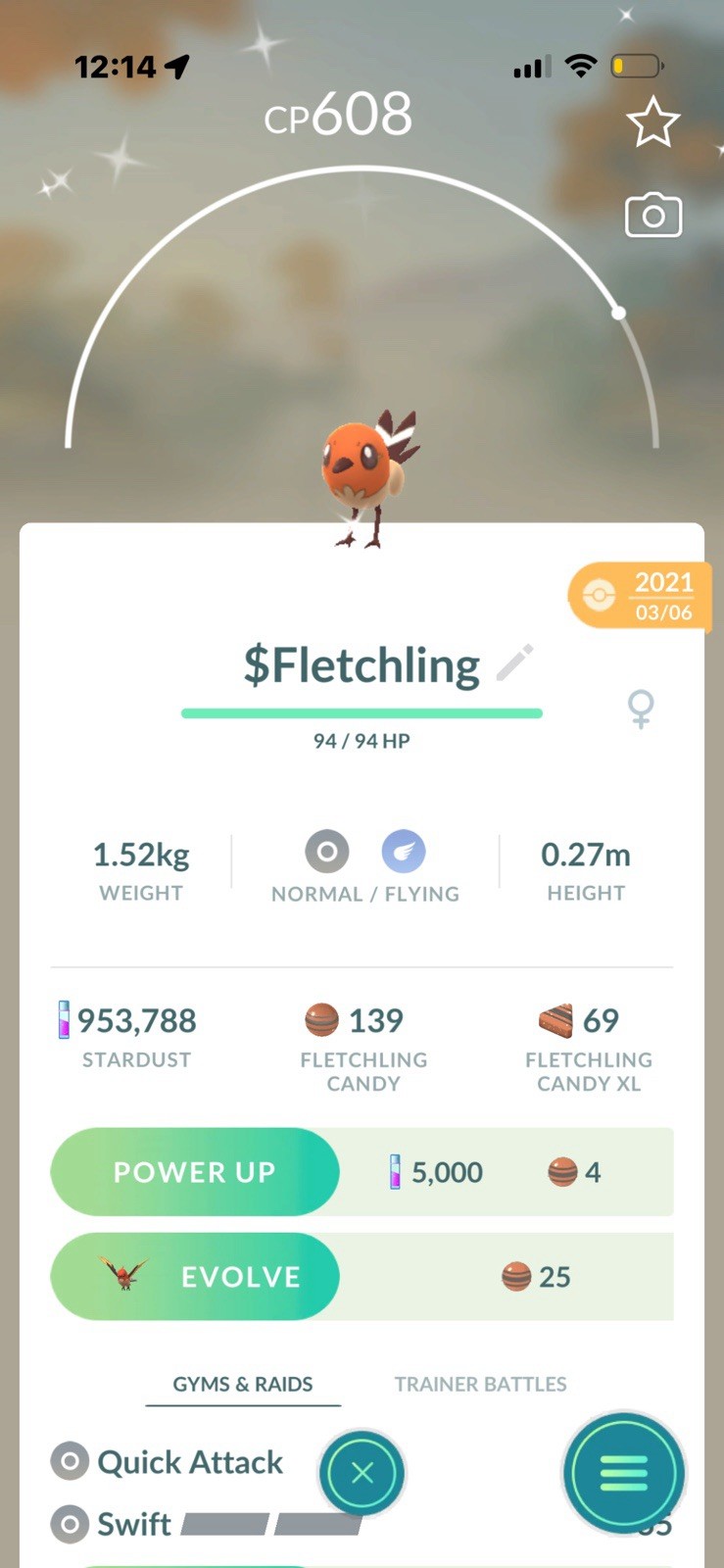 ✨Fletchling shiny TRADE✨ link trade Pokémon GO Android iOS