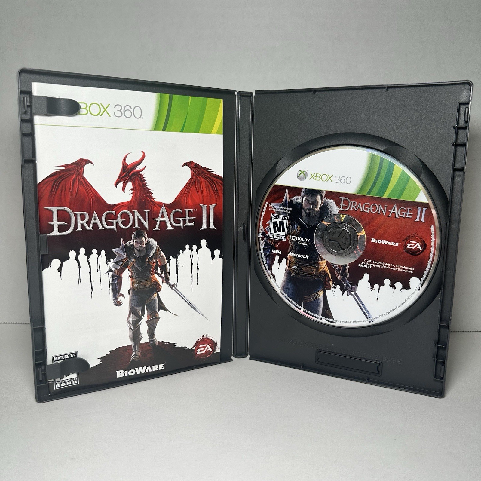 Dragon Age 2 (Xbox 360, 2011) Disc and Manual Only Tested Working