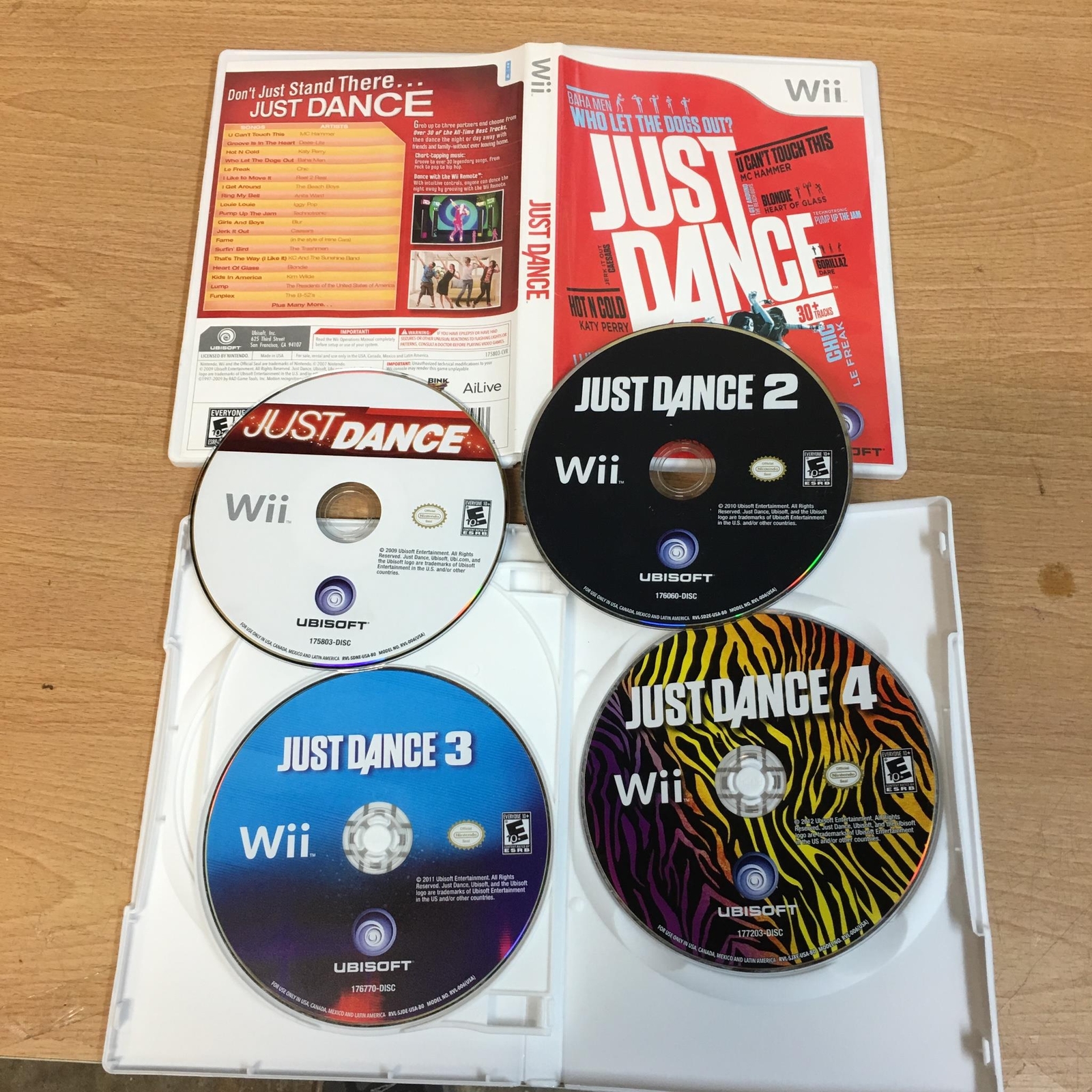 Just Dance 1 2 3 4 Nintendo Wii Set 4 Game Bundle Guaranteed Party Fun!