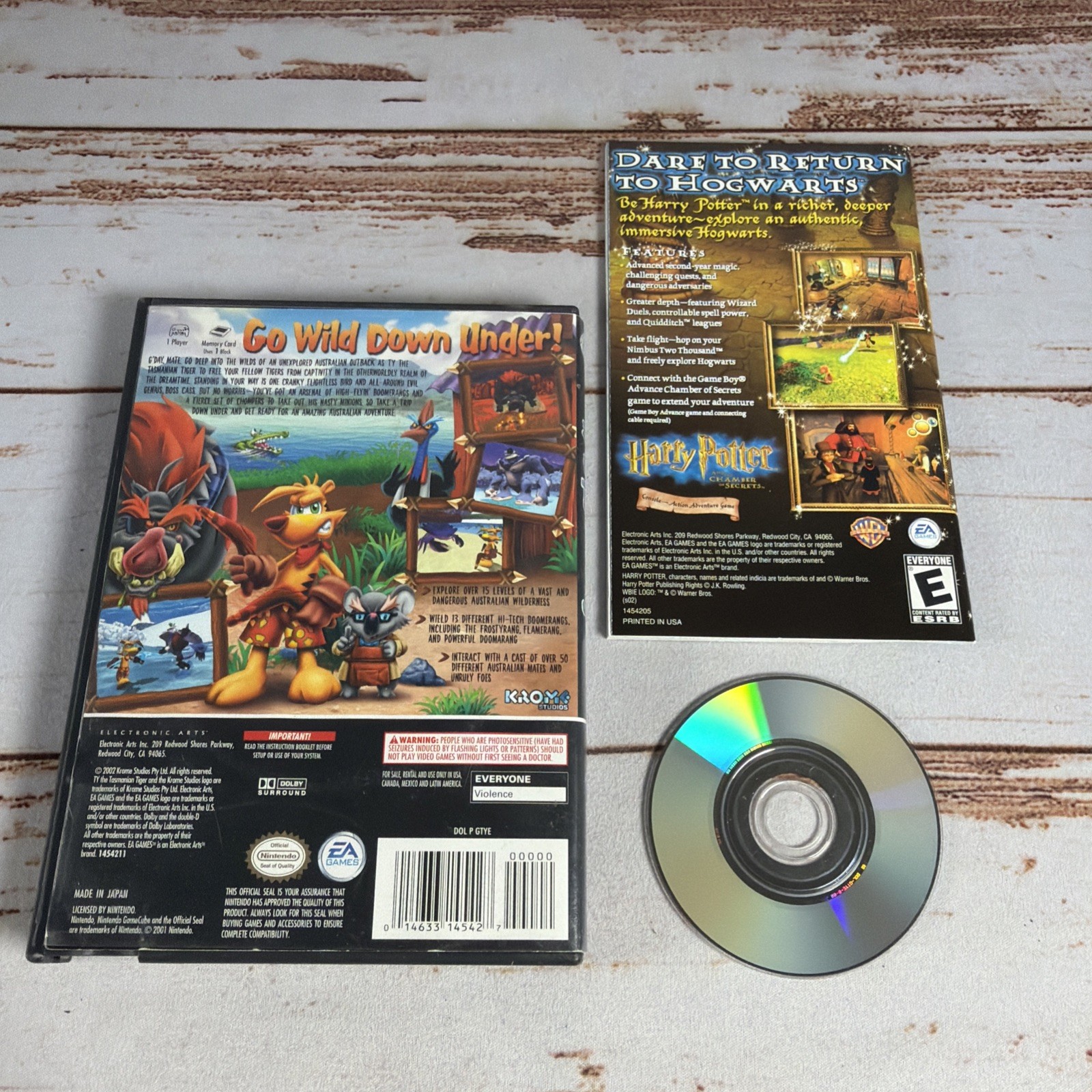 Ty the Tasmanian Tiger Nintendo GameCube Complete Resurfaced Tested
