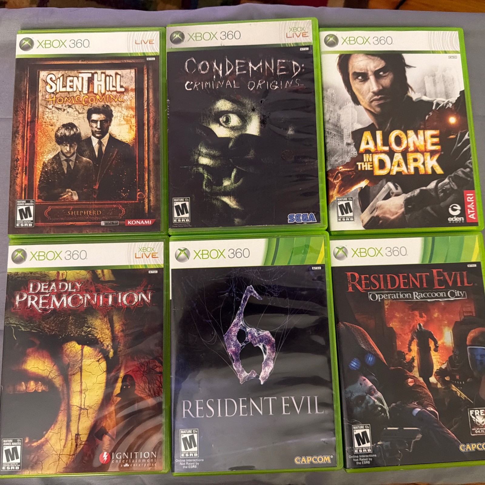 Xbox 360 Game Lot – 6 Games Deadly Premonitions silent hill homecoming Condemned