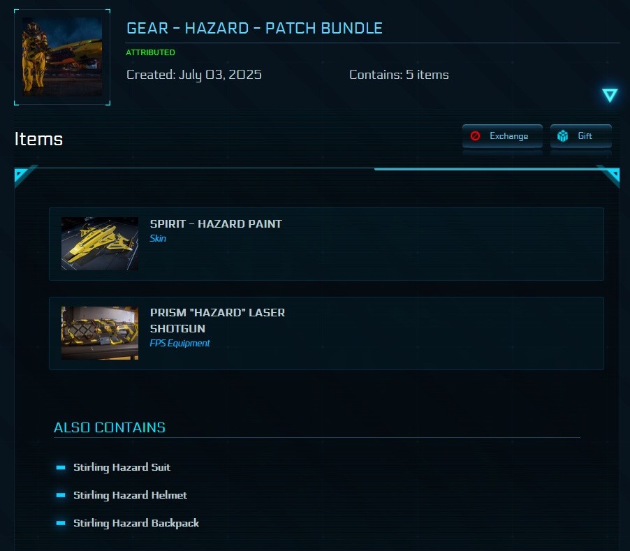 STAR CITIZEN – HAZARD PATCH BUNDLE (LIMITED ITEM)