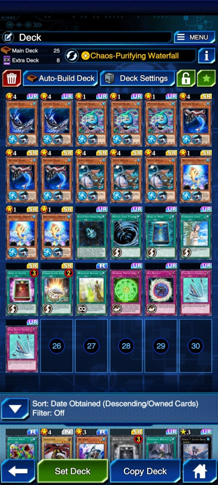 YU GI OH DUEL LINKS, IOS, ANDROID, water decks, water xyz, mermail, 17 decks