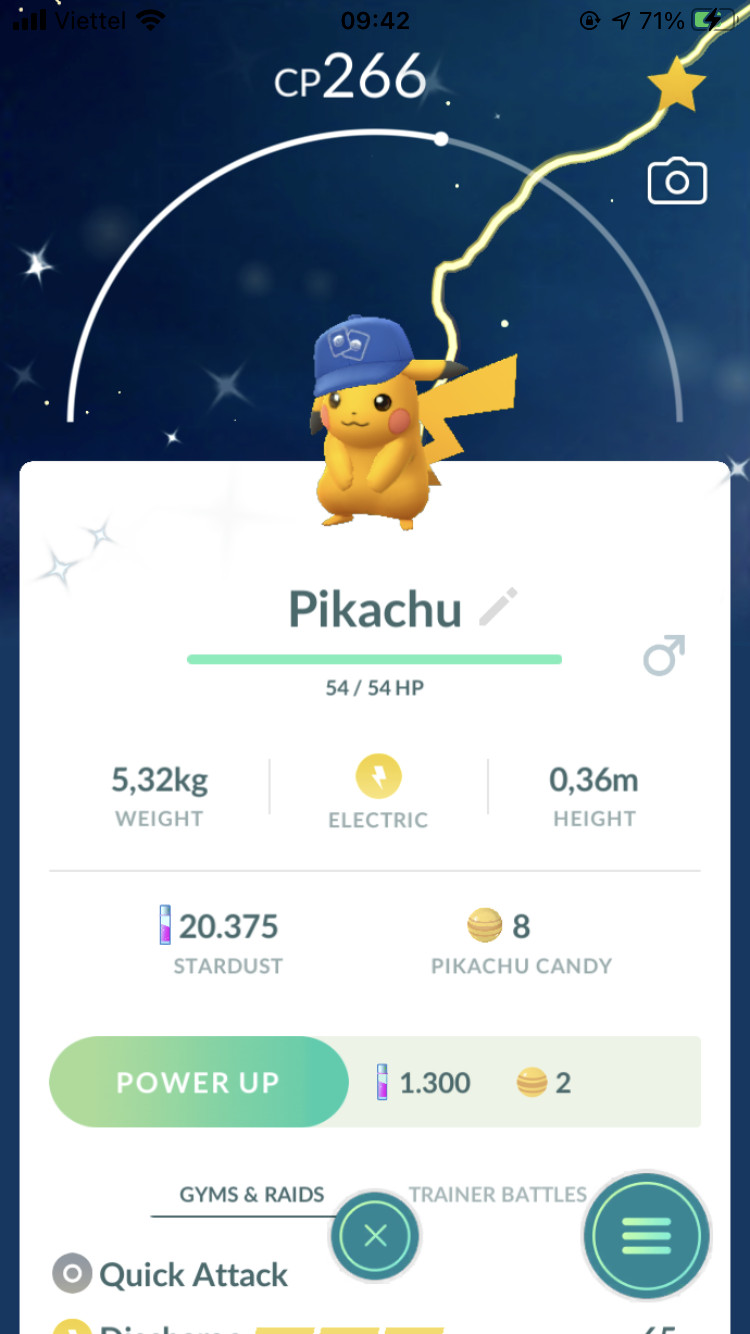 Pokémon G0 — Shiny Pikachu Costume TCG Hat (random gender)