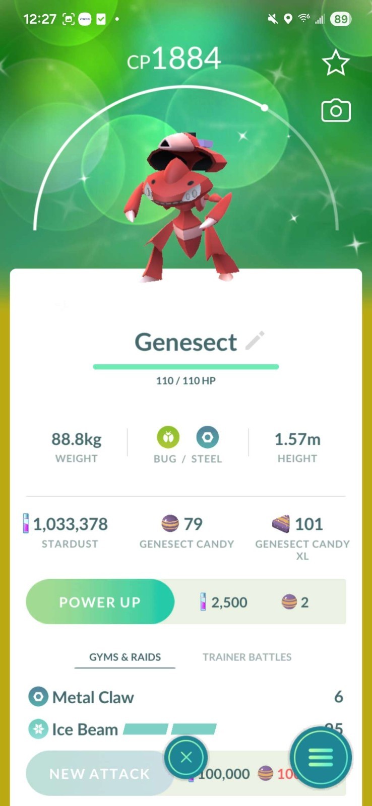 Pokemon Home – Shiny Genesect (Chill Drive) ✨| Custom OT Legit from Pokemon Go