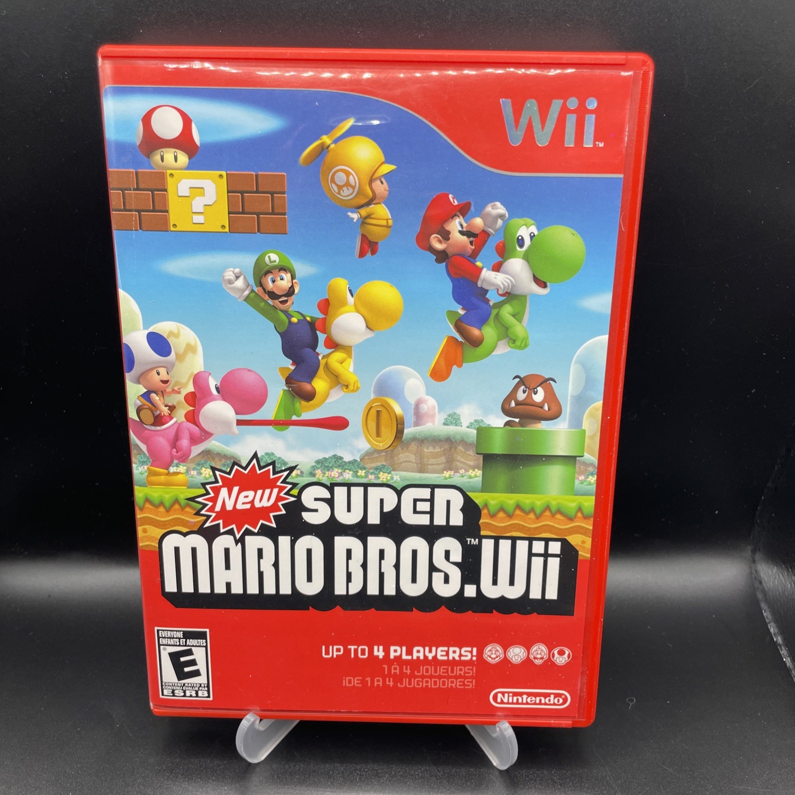 New Super Mario Bros. Wii (Nintendo Wii, 2009) COMPLETE CIB With Manual