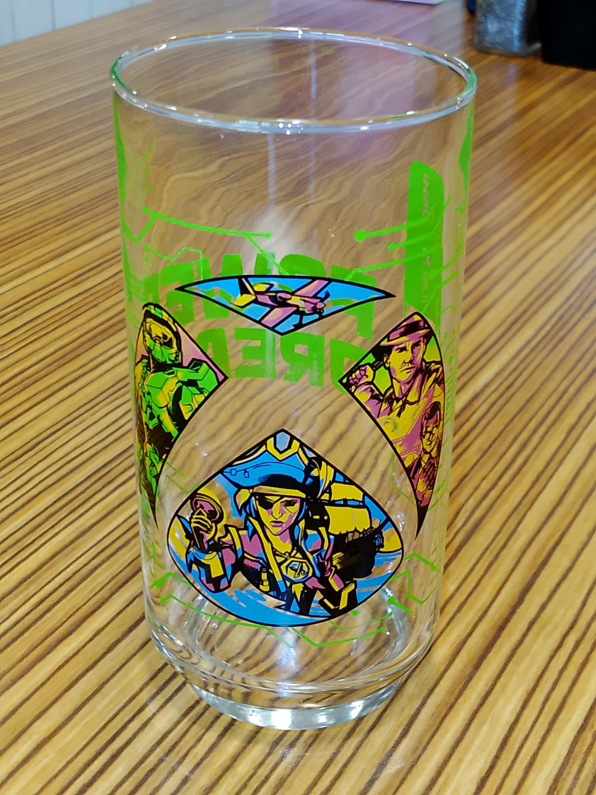 IHOP Exclusive Xbox Glass Featuring Halo Master Chief & Indiana Jones Flight Sim