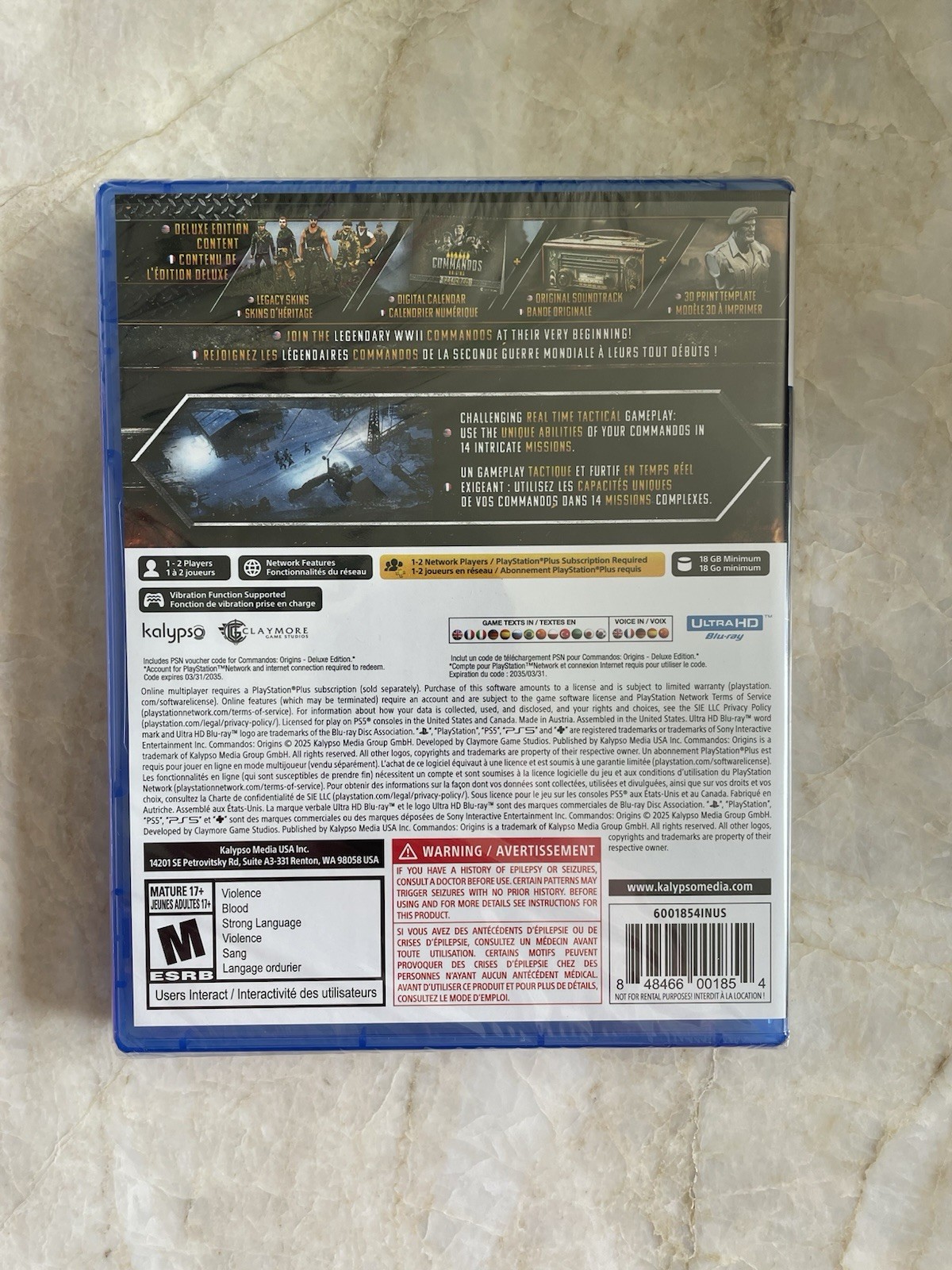 Commandos Origins Deluxe Edition PS5 Brand New Sealed Game PlayStation 5