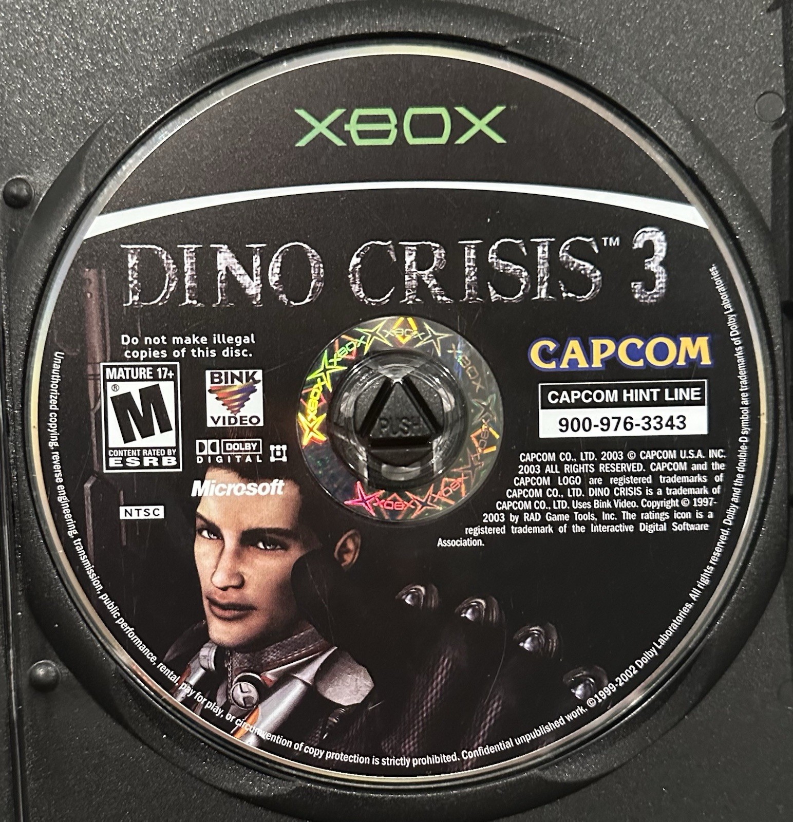 Dino Crisis 3 (Microsoft Xbox, 2003) Disc Only