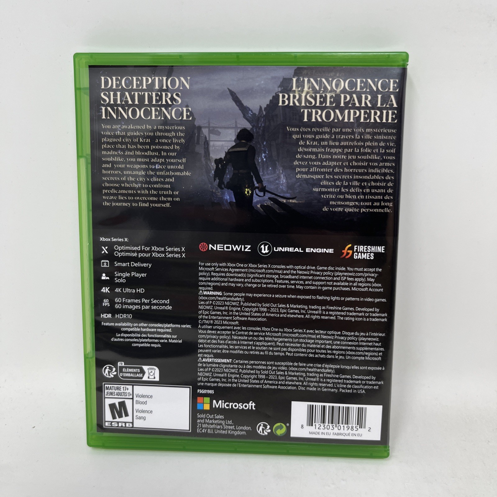 Lies of P – Xbox Series X/One (North American US Version) Complete CIB NTSC