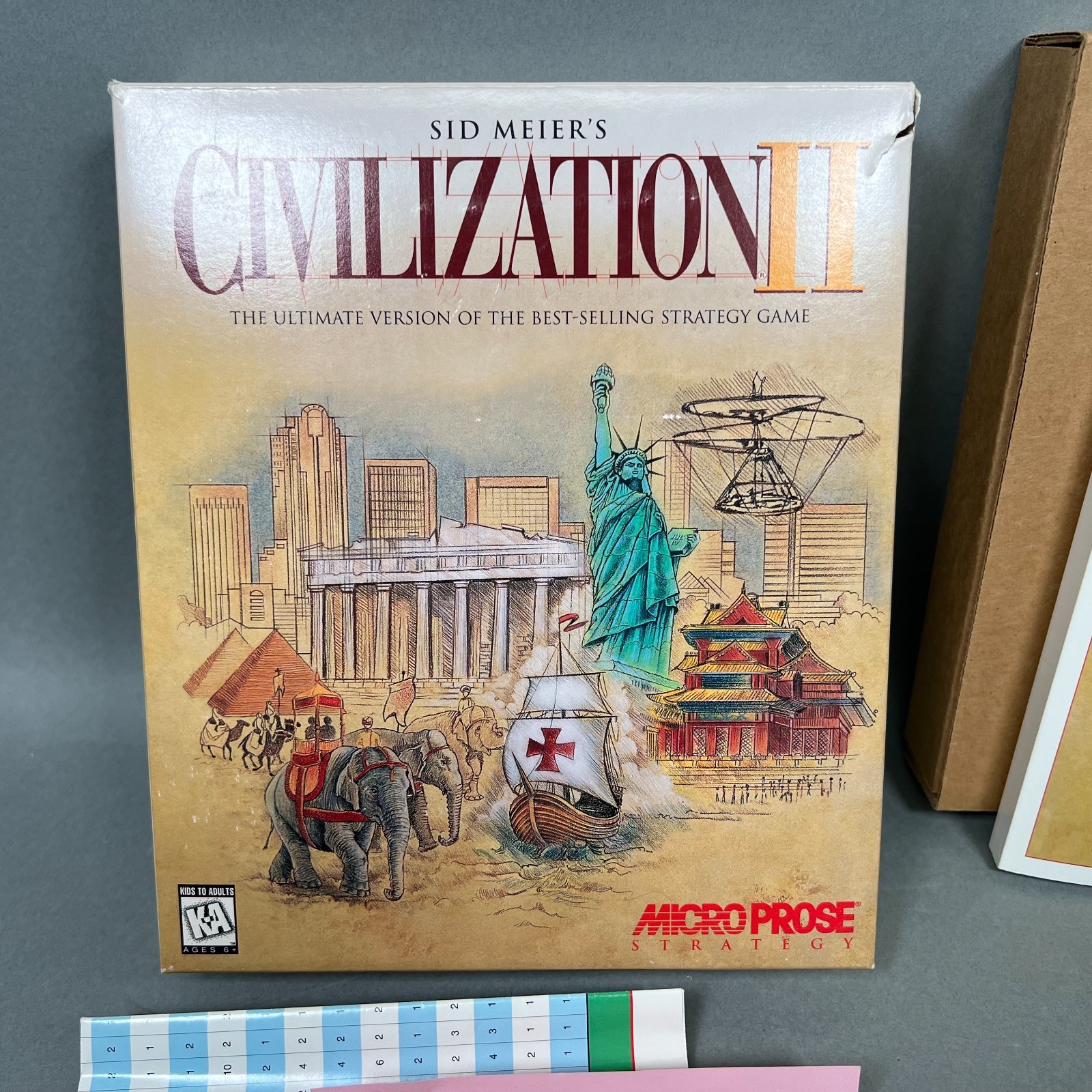 COMPLETE Sid Meier’s Civilization II Big Box PC VTG 1996 IBM CD-ROM CIB w/ Chart