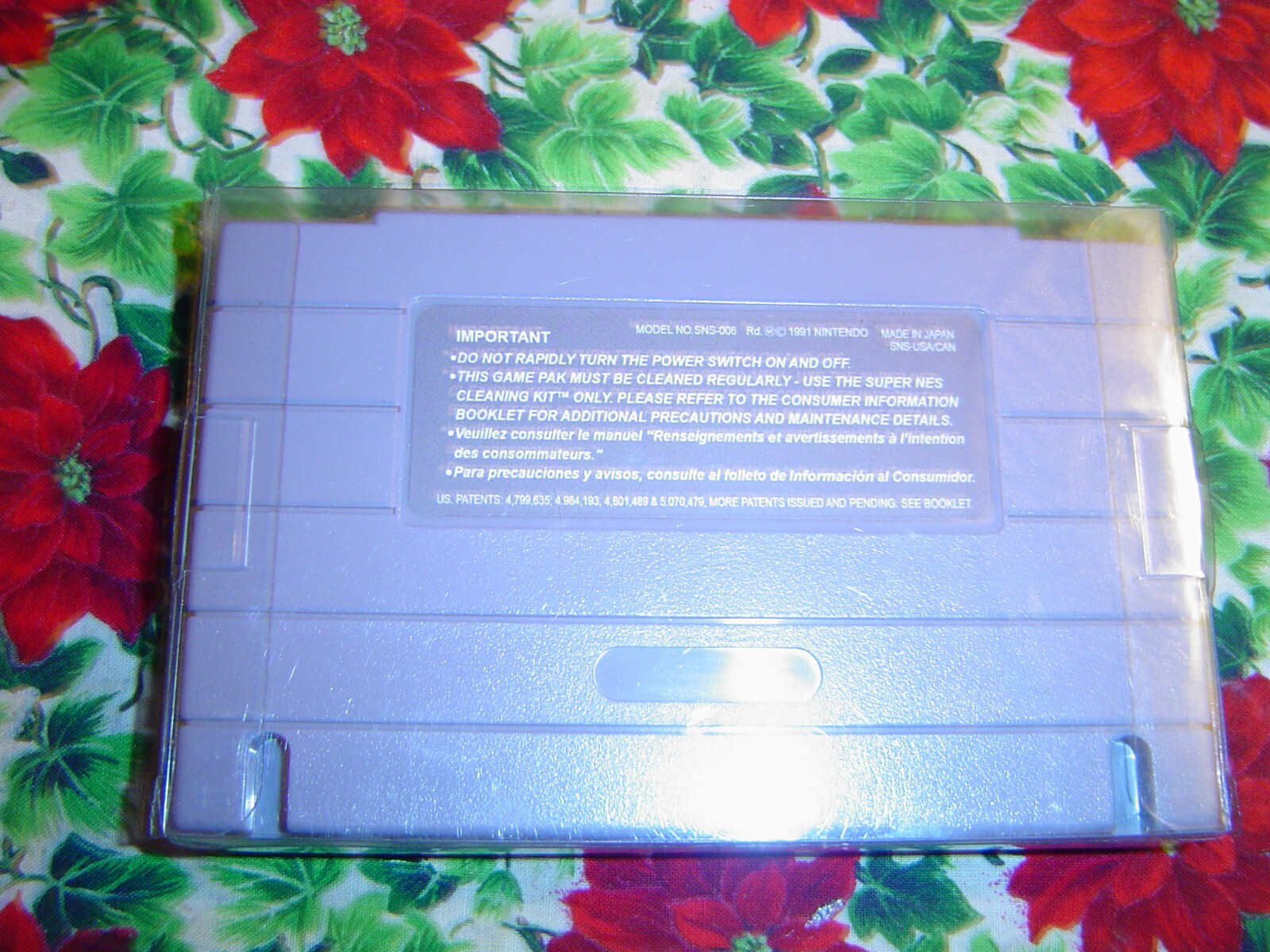 Flying Hero SNES GAME AND PLASTIC CASE/GAME COVER.
