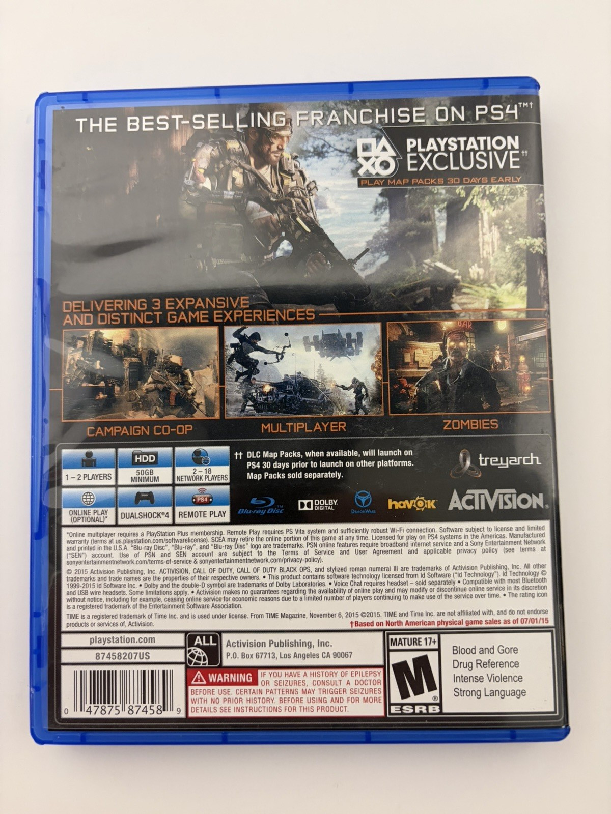 Call of Duty Black Ops III – Zombie Chronicles- Sony Playstation 4- Pre-owned